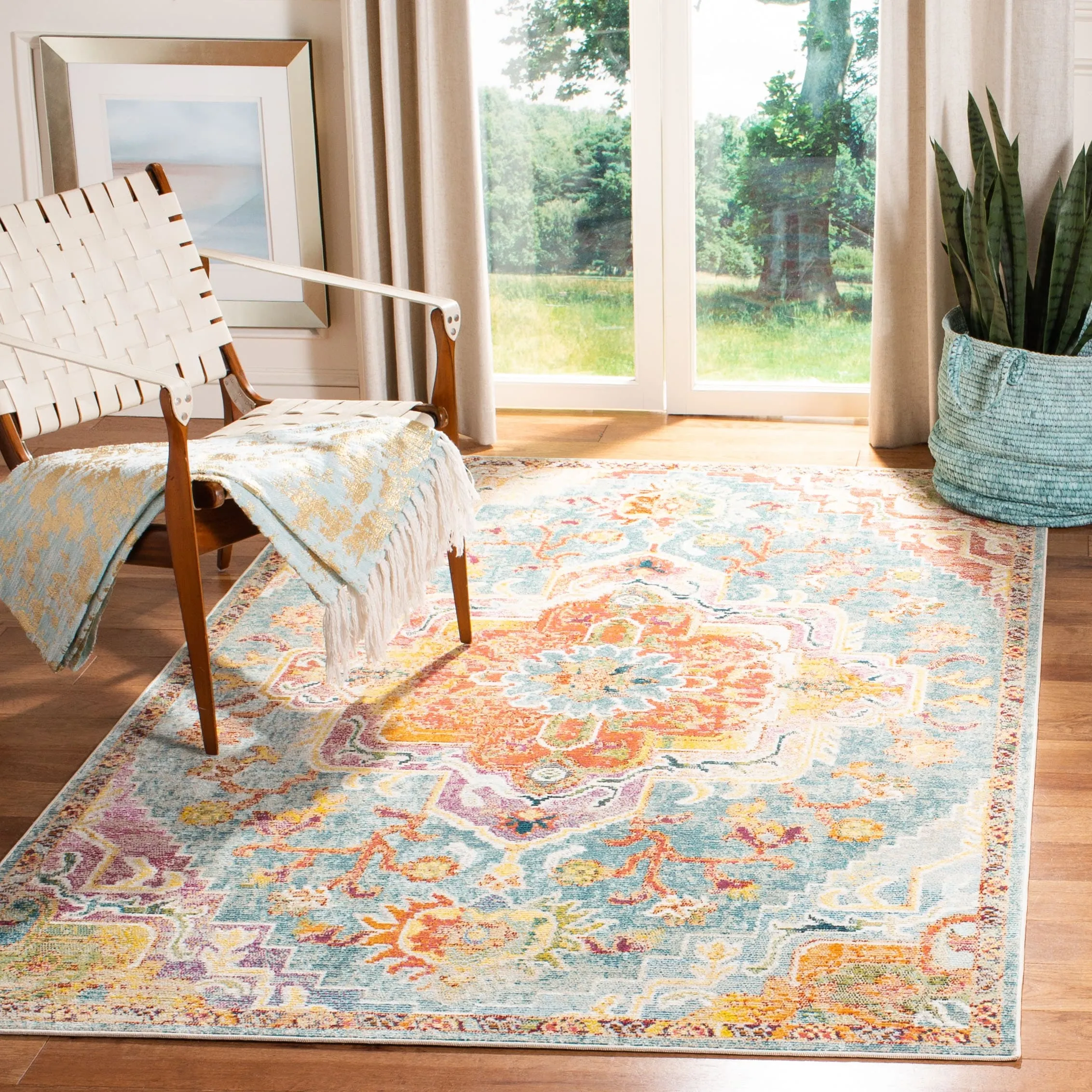 SAFAVIEH. Crystal Naimat Vintage Boho Medallion Rug