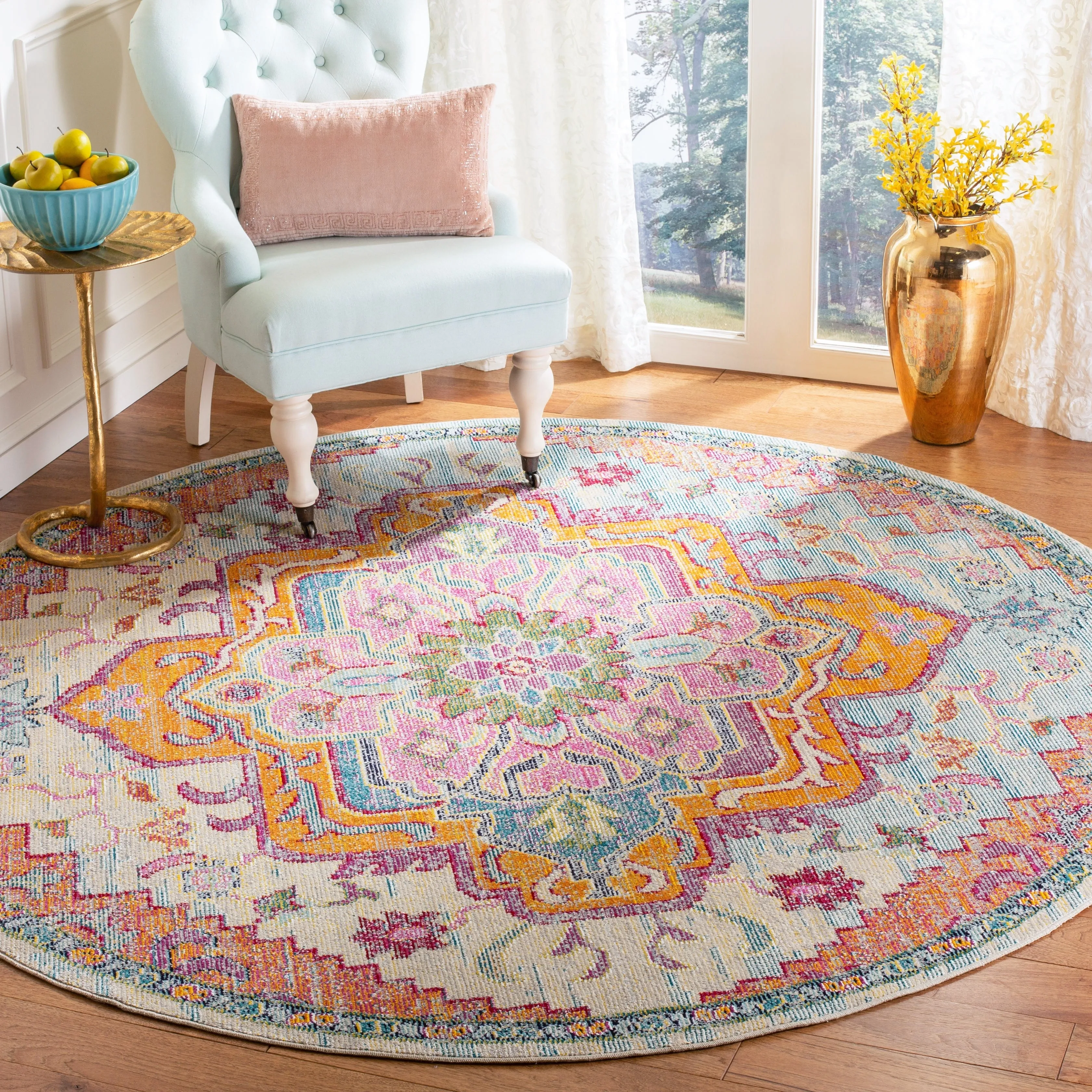 SAFAVIEH. Crystal Naimat Vintage Boho Medallion Rug