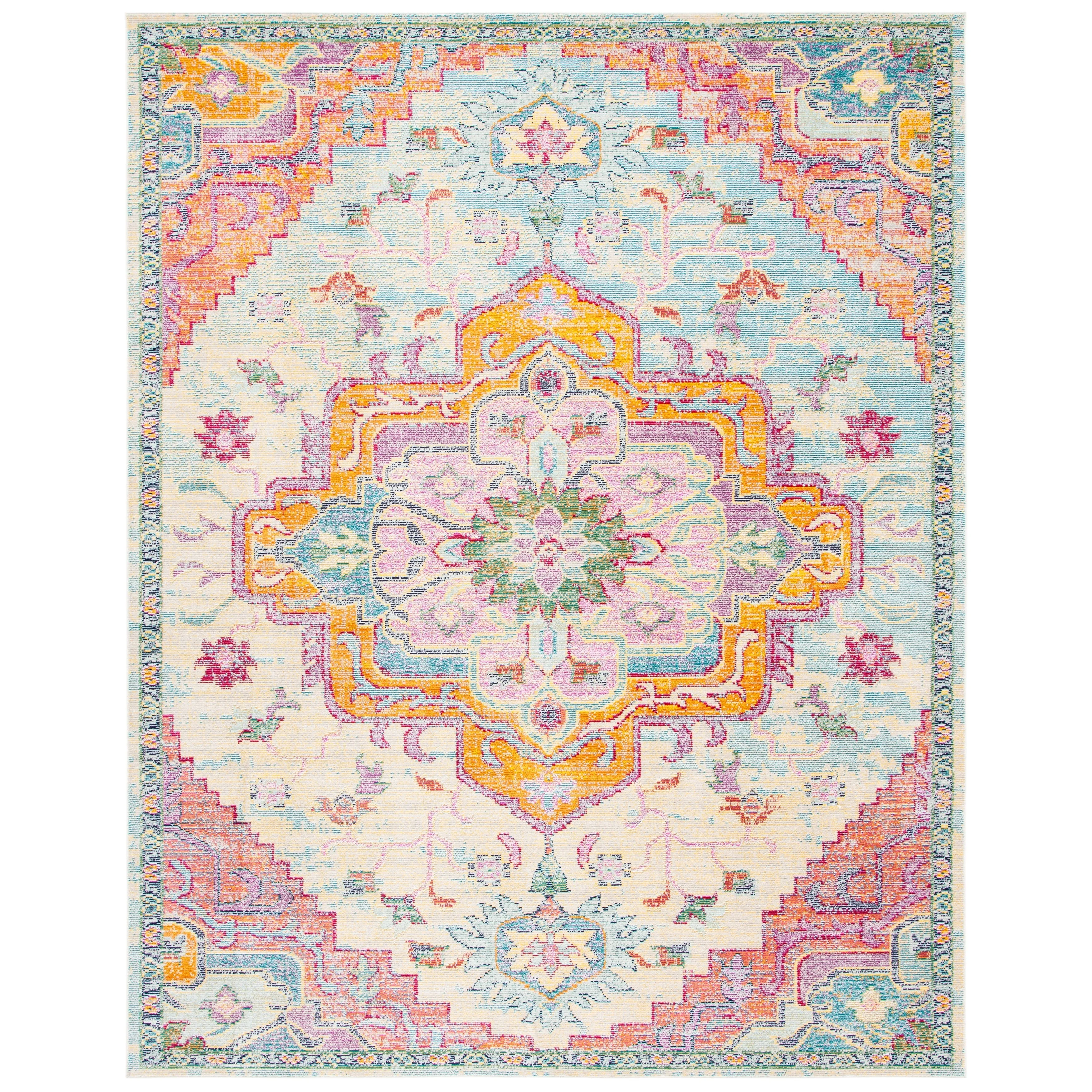 SAFAVIEH. Crystal Naimat Vintage Boho Medallion Rug