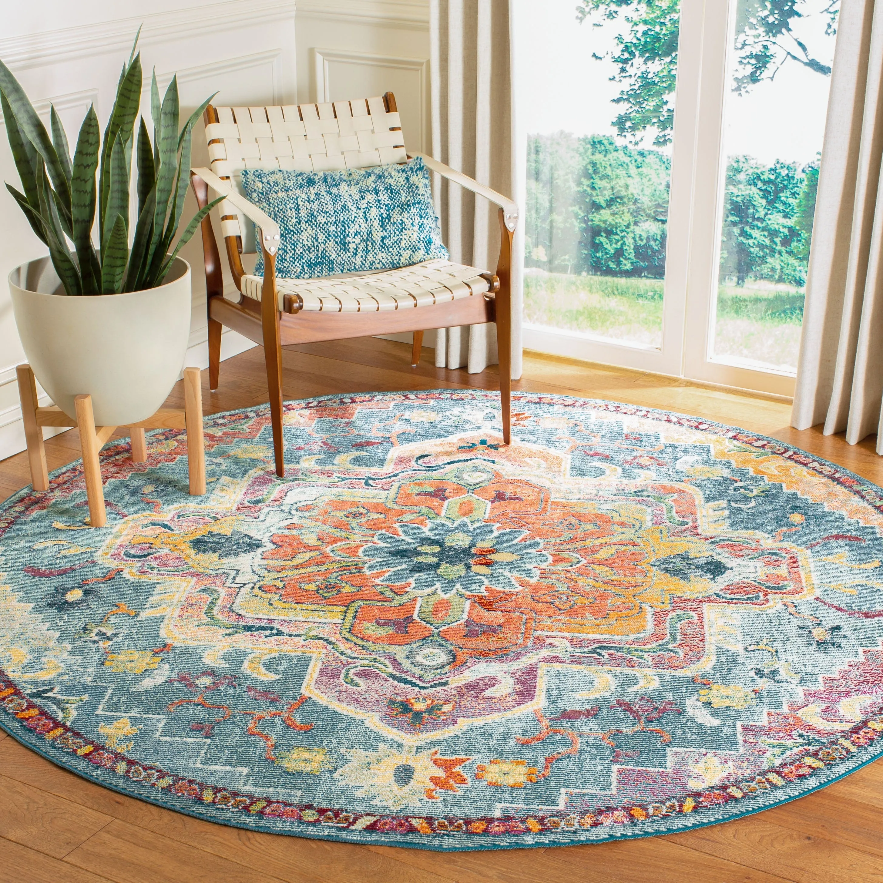 SAFAVIEH. Crystal Naimat Vintage Boho Medallion Rug