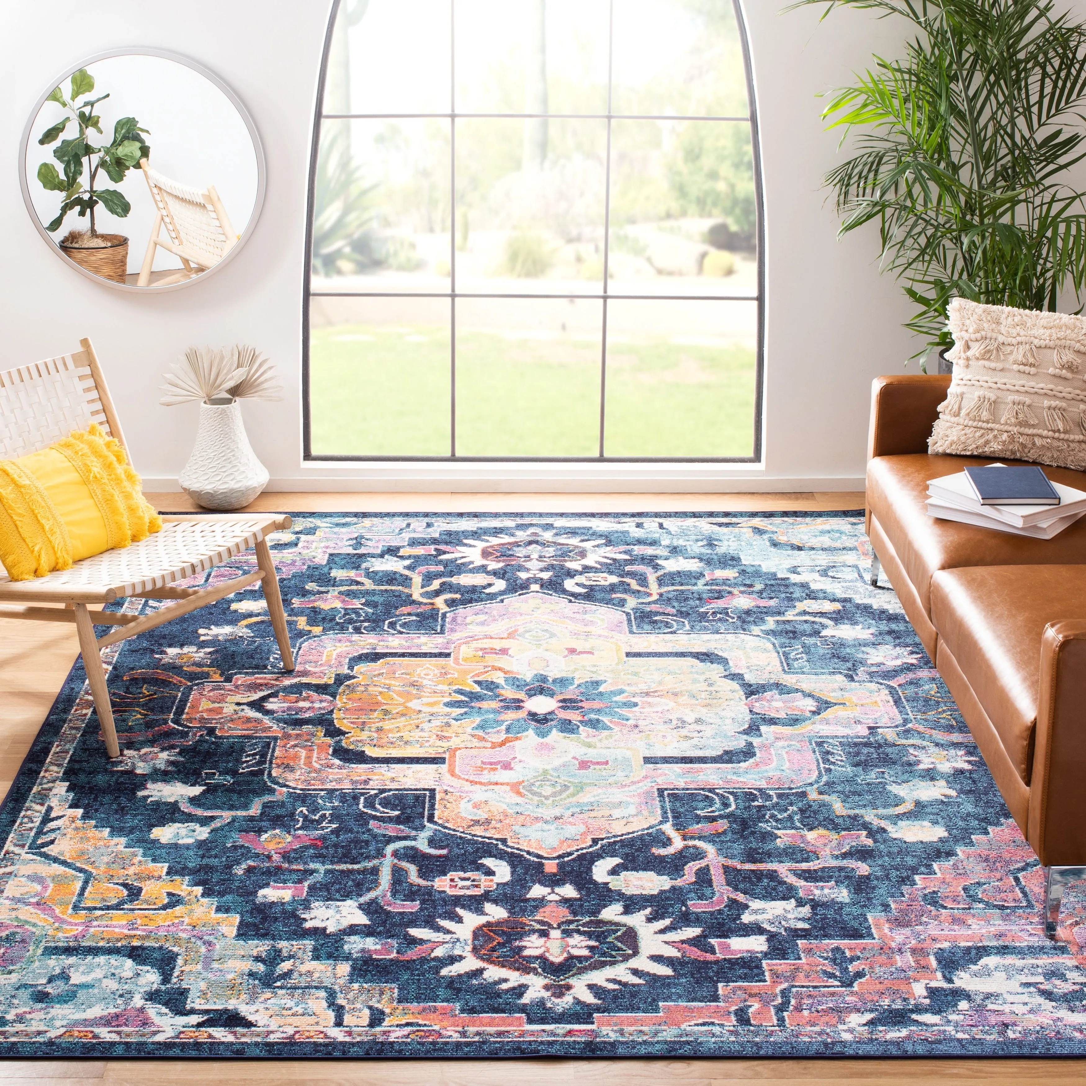 SAFAVIEH. Crystal Naimat Vintage Boho Medallion Rug
