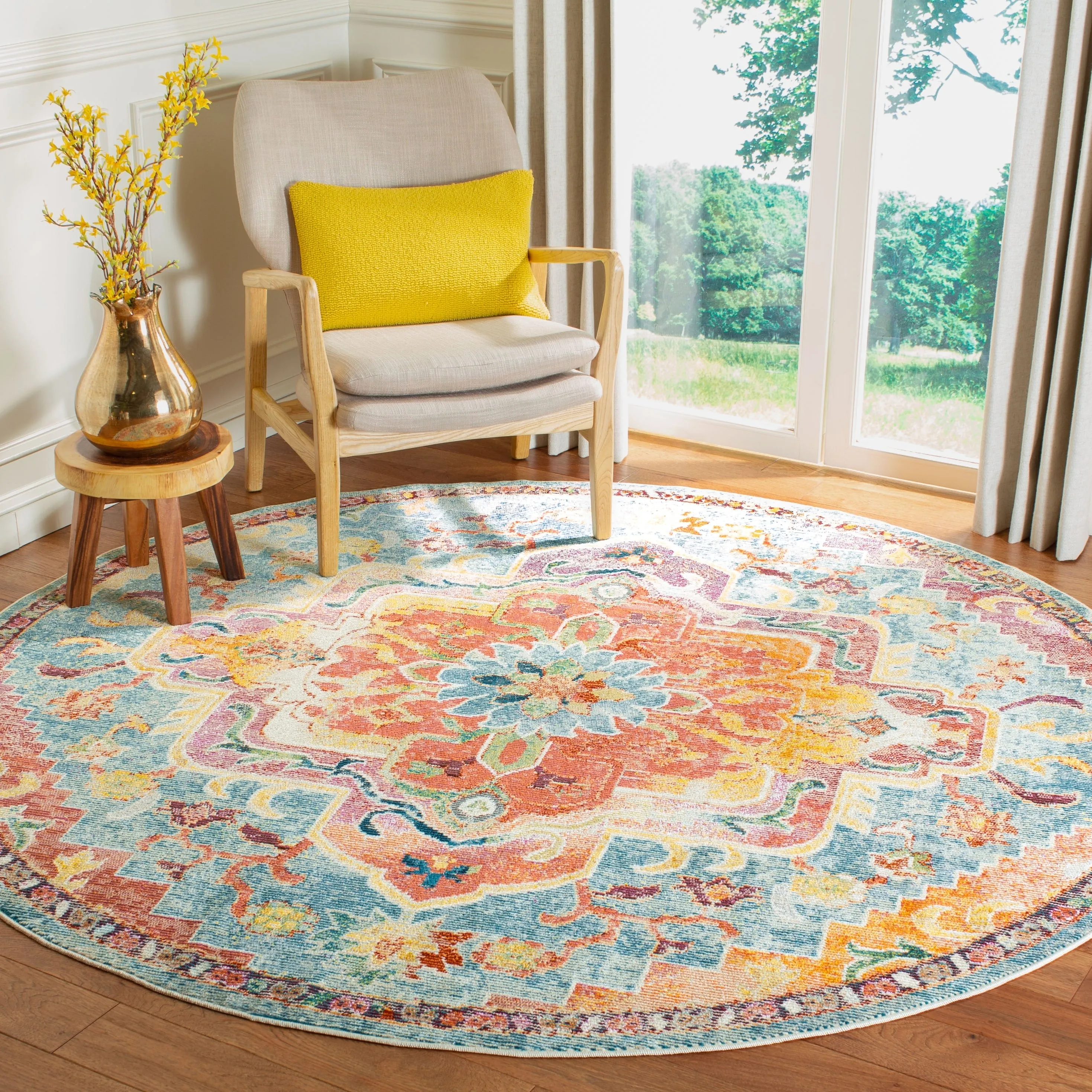 SAFAVIEH. Crystal Naimat Vintage Boho Medallion Rug