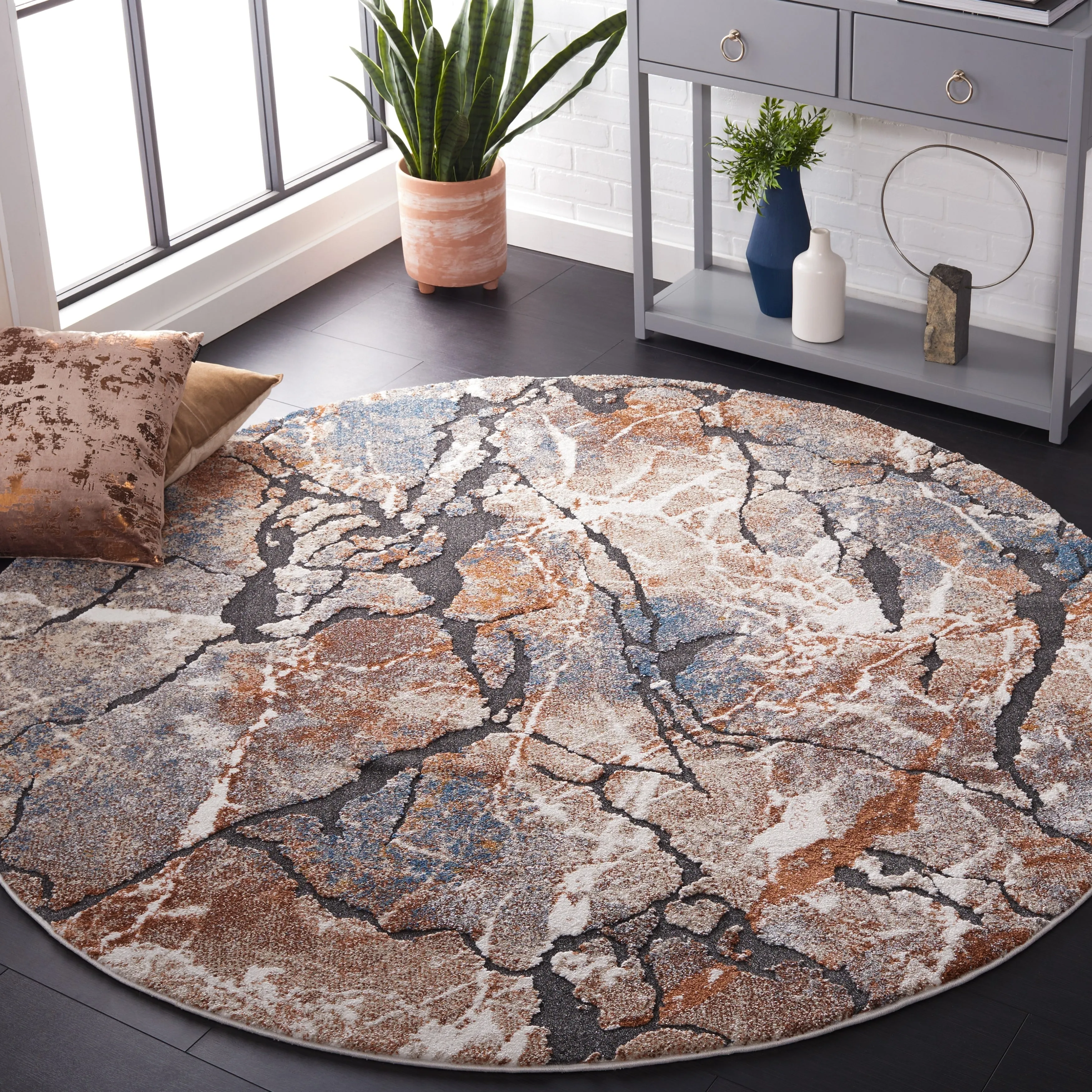 SAFAVIEH Cyrus Shag Gretje Modern Abstract Rug