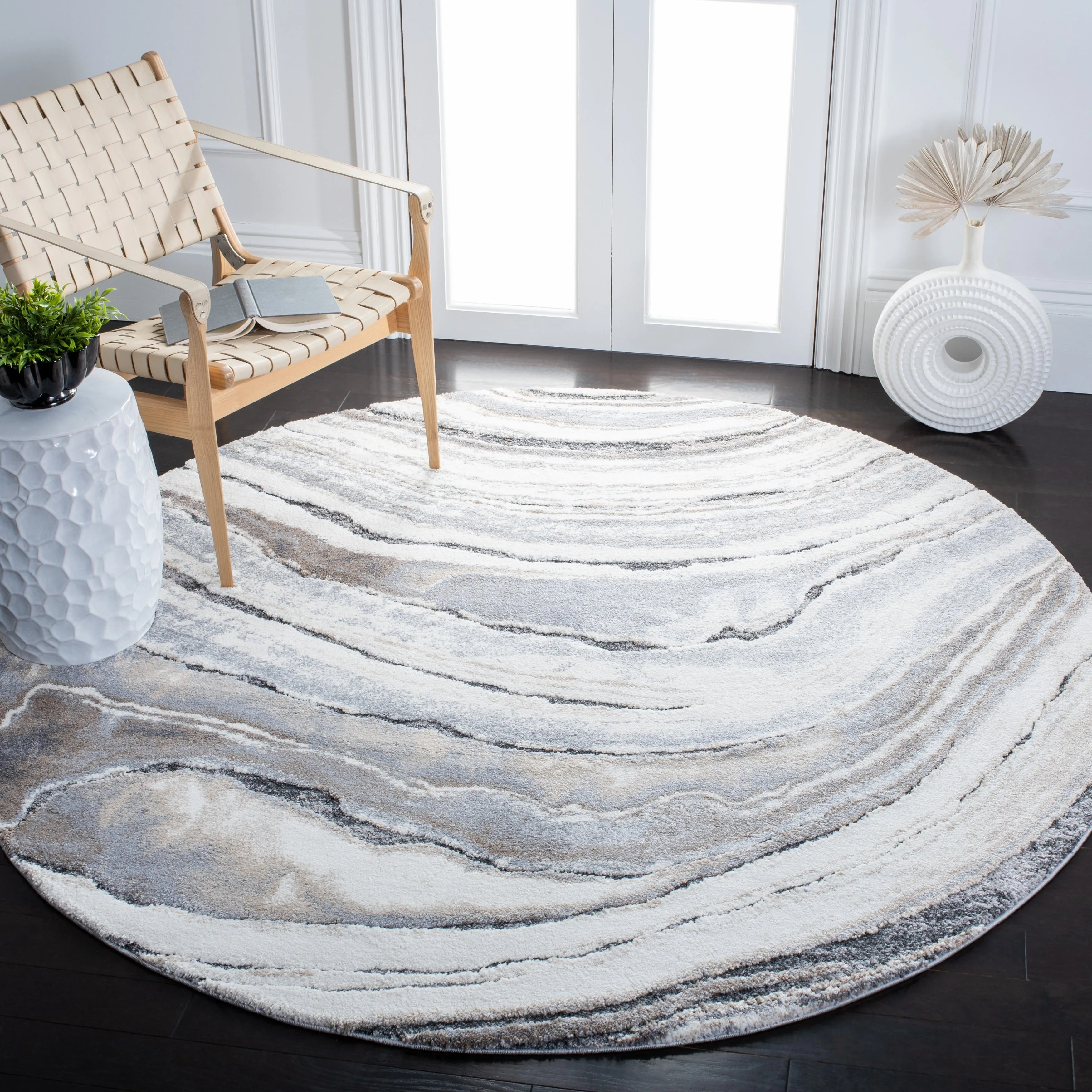 SAFAVIEH Cyrus Shag Margrit Abstract 1-inch Thick Rug