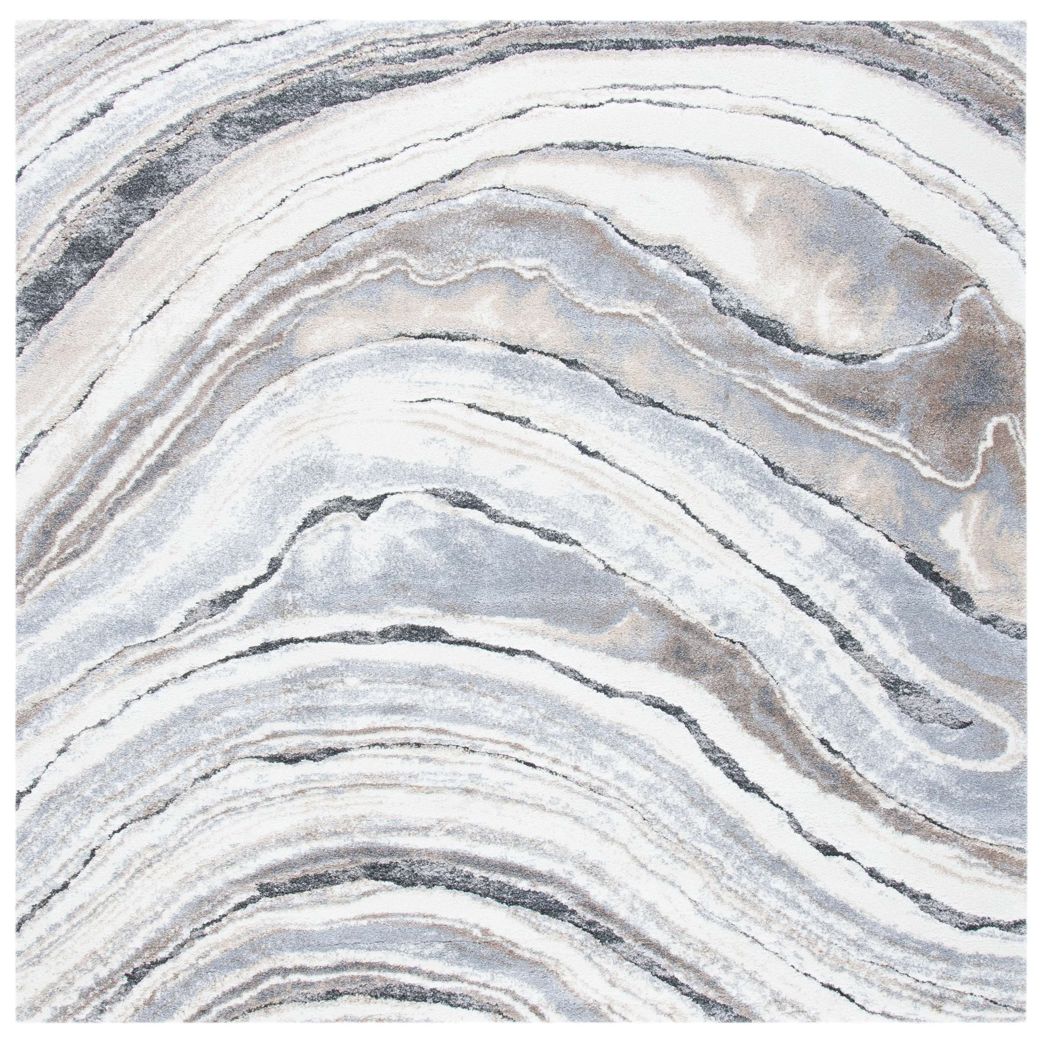 SAFAVIEH Cyrus Shag Margrit Abstract 1-inch Thick Rug