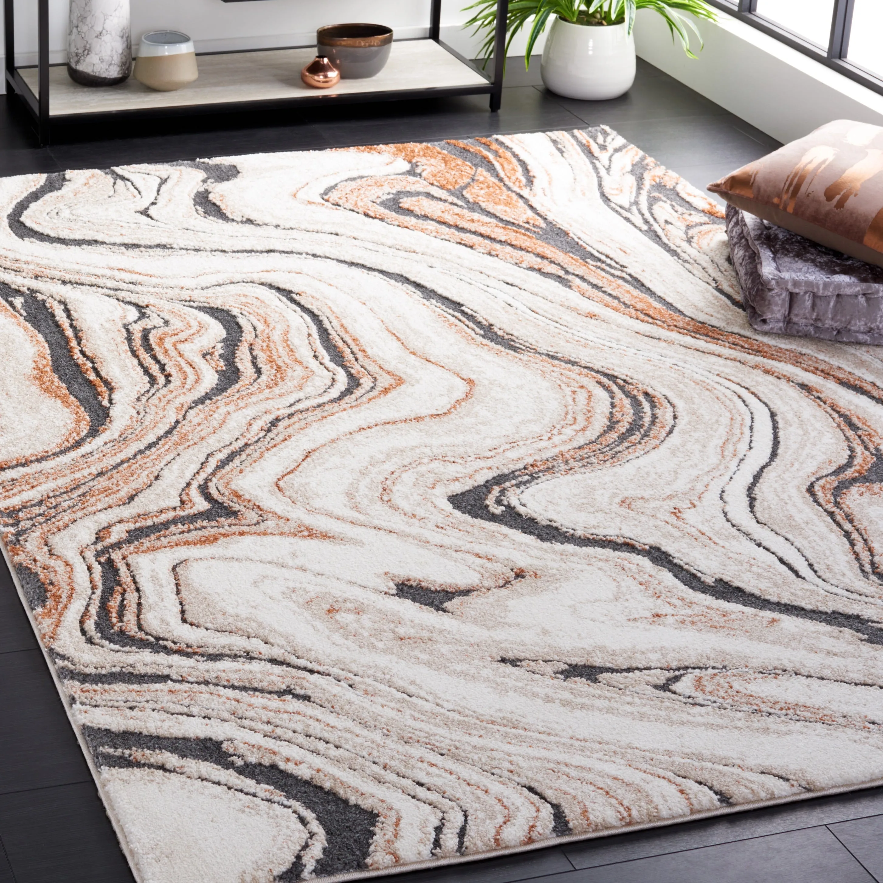 SAFAVIEH Cyrus Shag Mitka Modern Abstract Rug