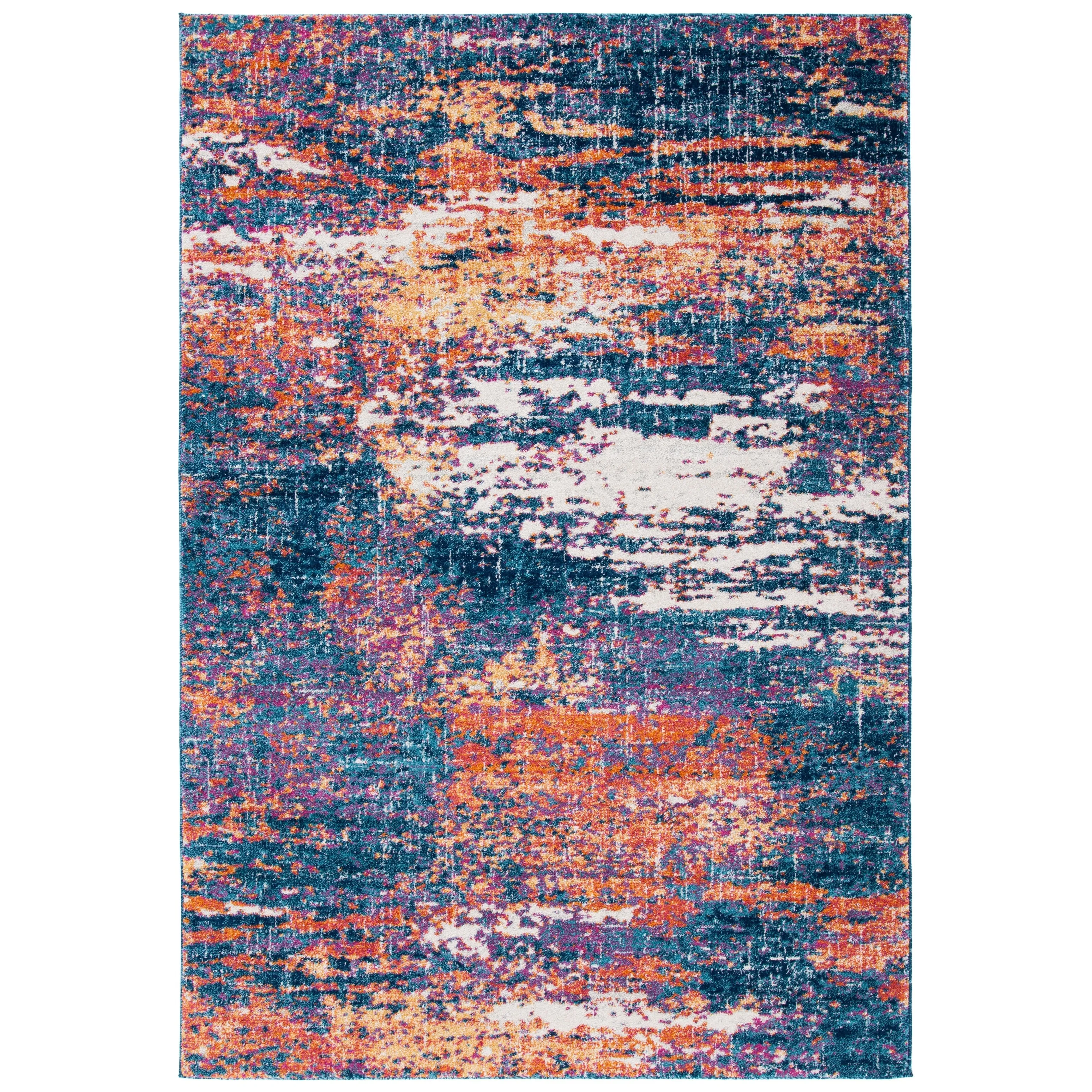 SAFAVIEH. Evoke Yukako Modern Abstract Distressed Rug