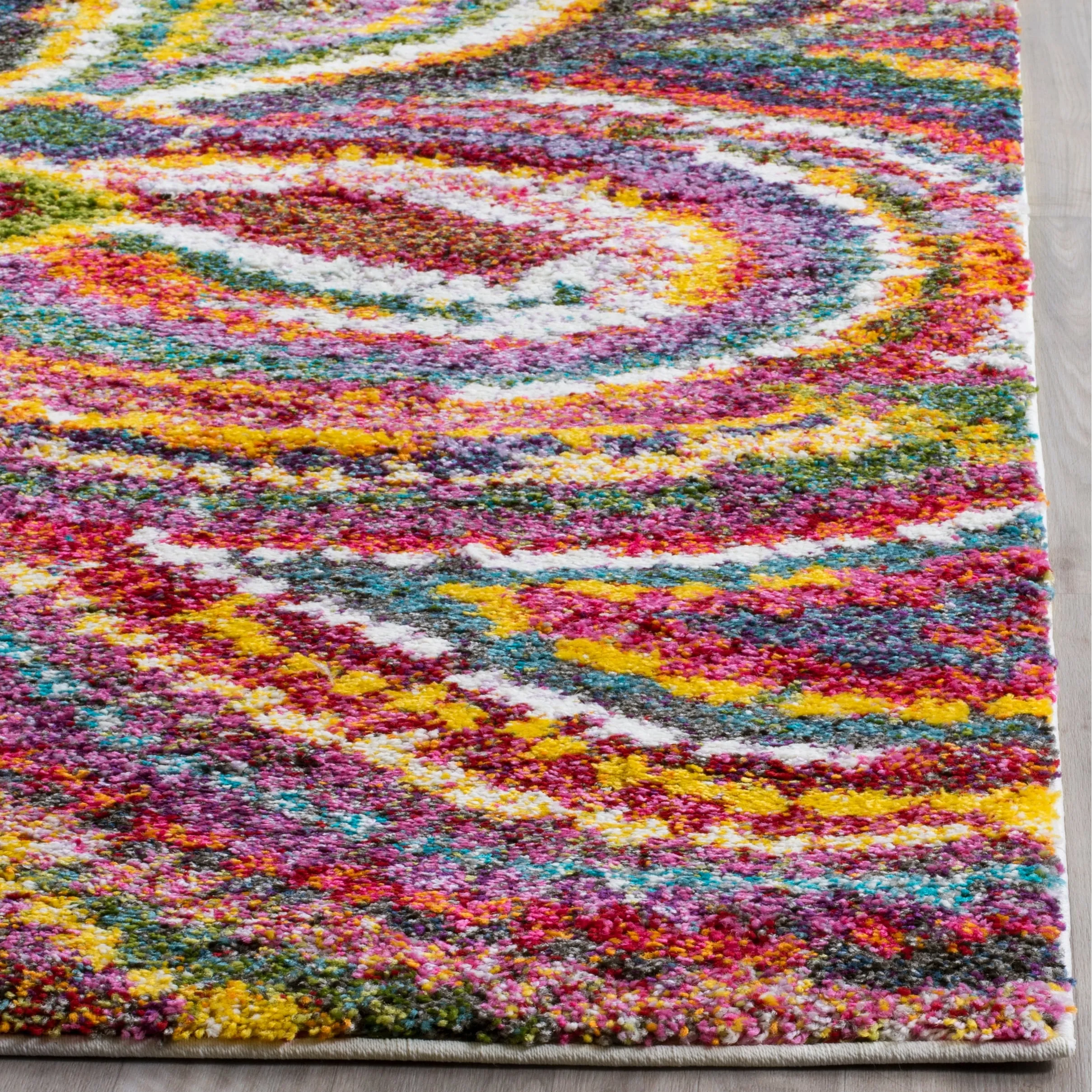 SAFAVIEH Fiesta Shag Catena Abstract Floral Rug