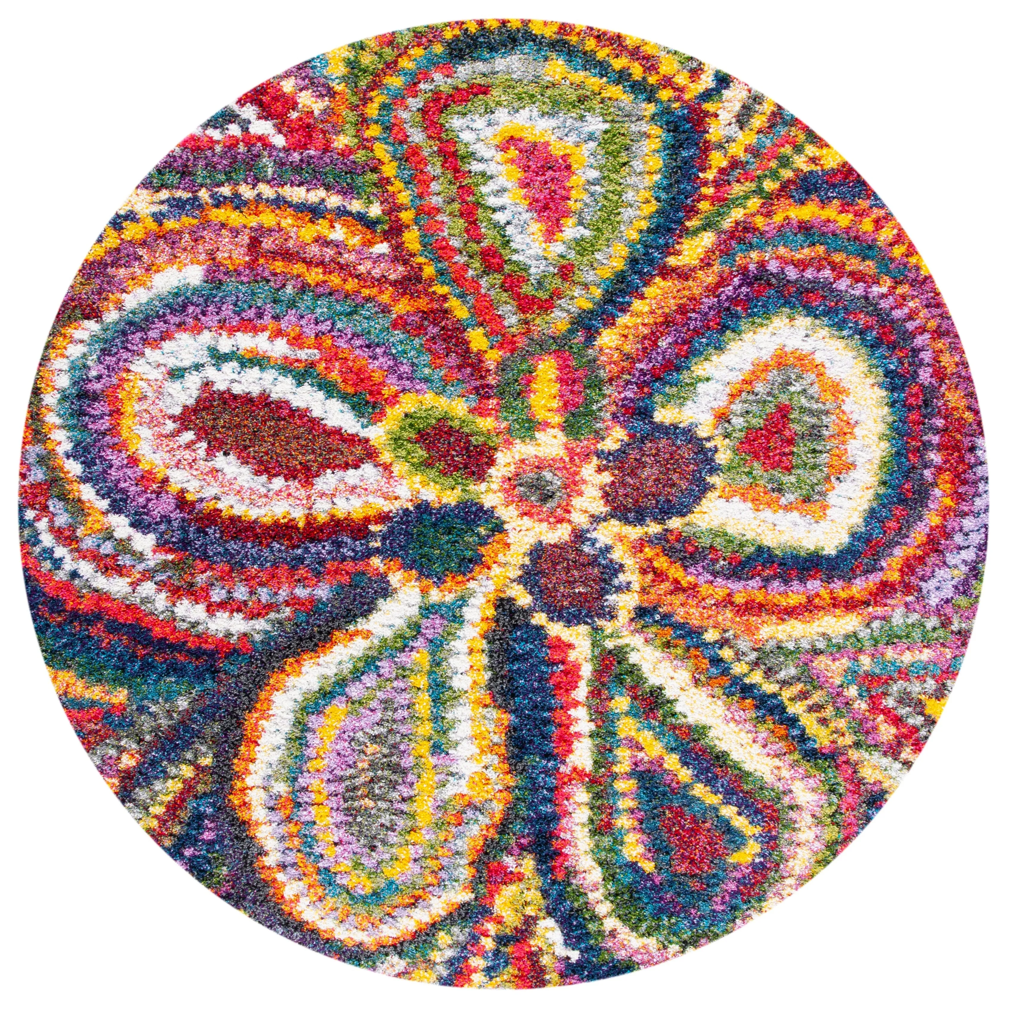 SAFAVIEH Fiesta Shag Catena Abstract Floral Rug