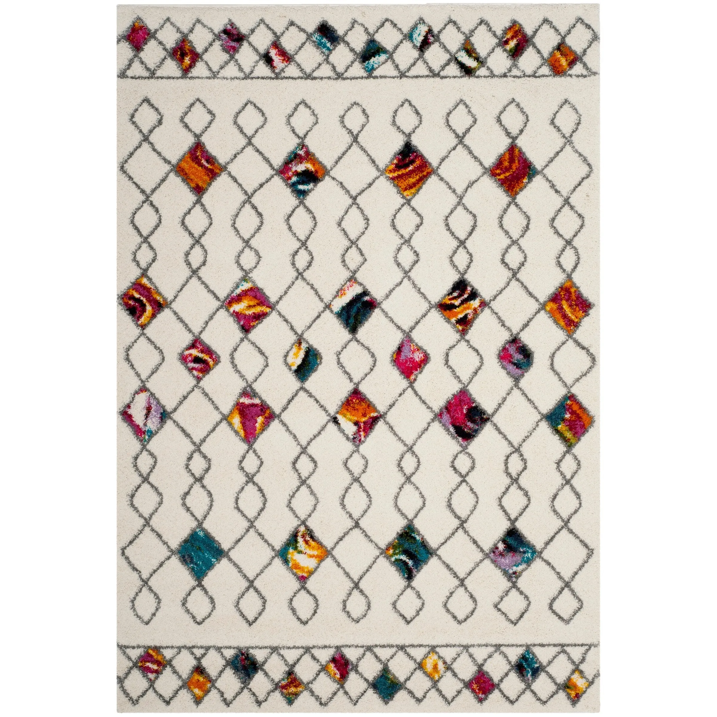 SAFAVIEH Fiesta Shag Soniea Abstract Rug