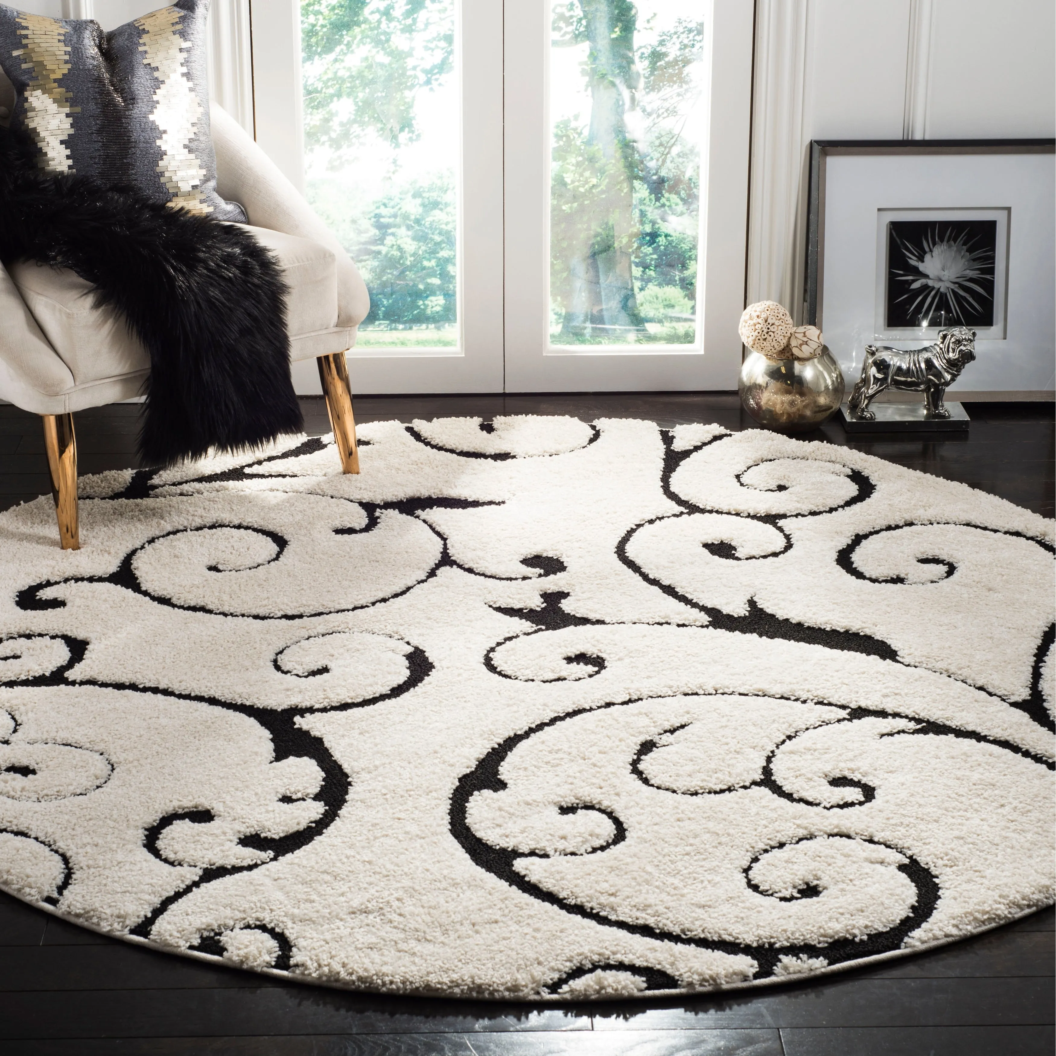 SAFAVIEH Florida Ryung Shag Scroll 1.2-inch Thick Textured Rug