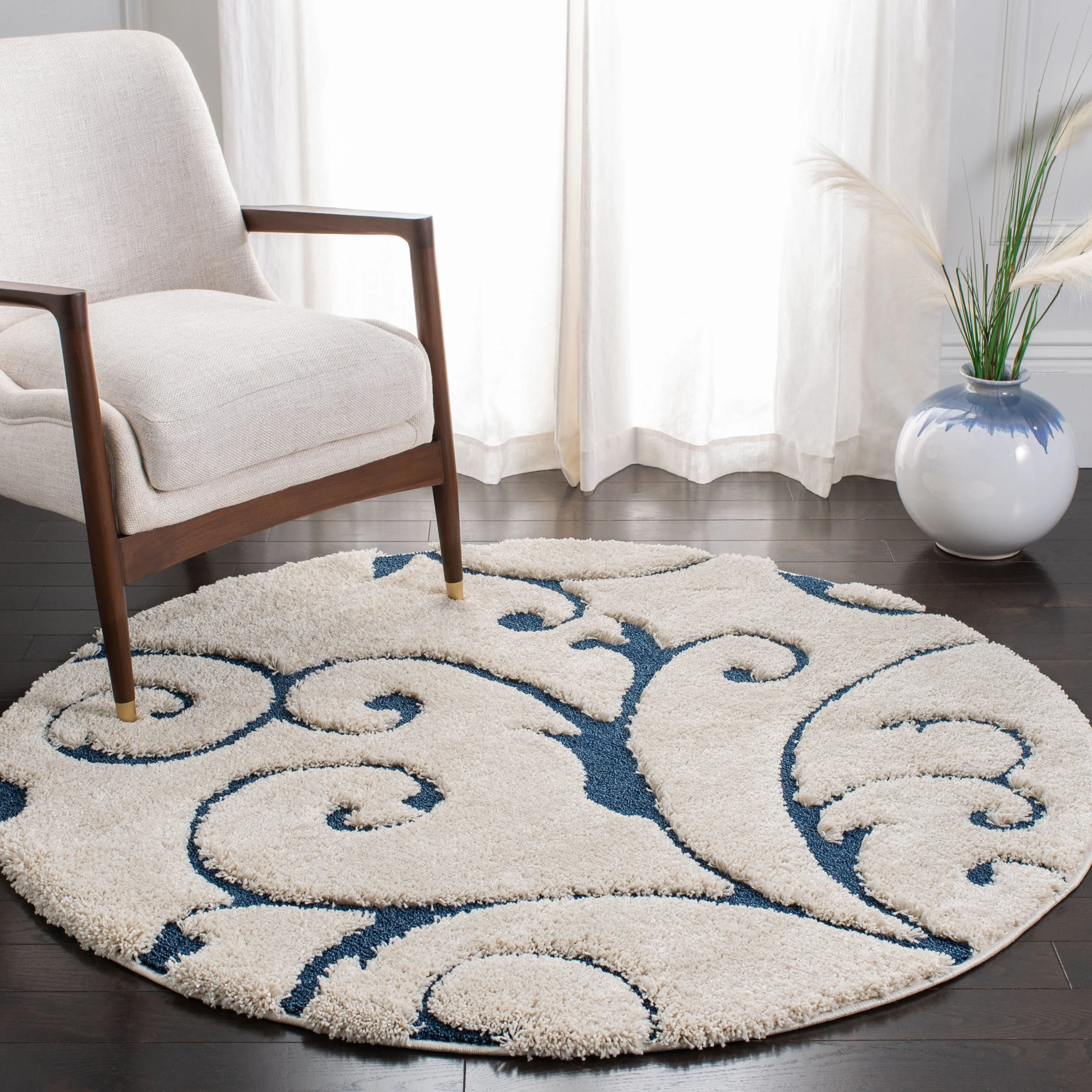 SAFAVIEH Florida Ryung Shag Scroll 1.2-inch Thick Textured Rug