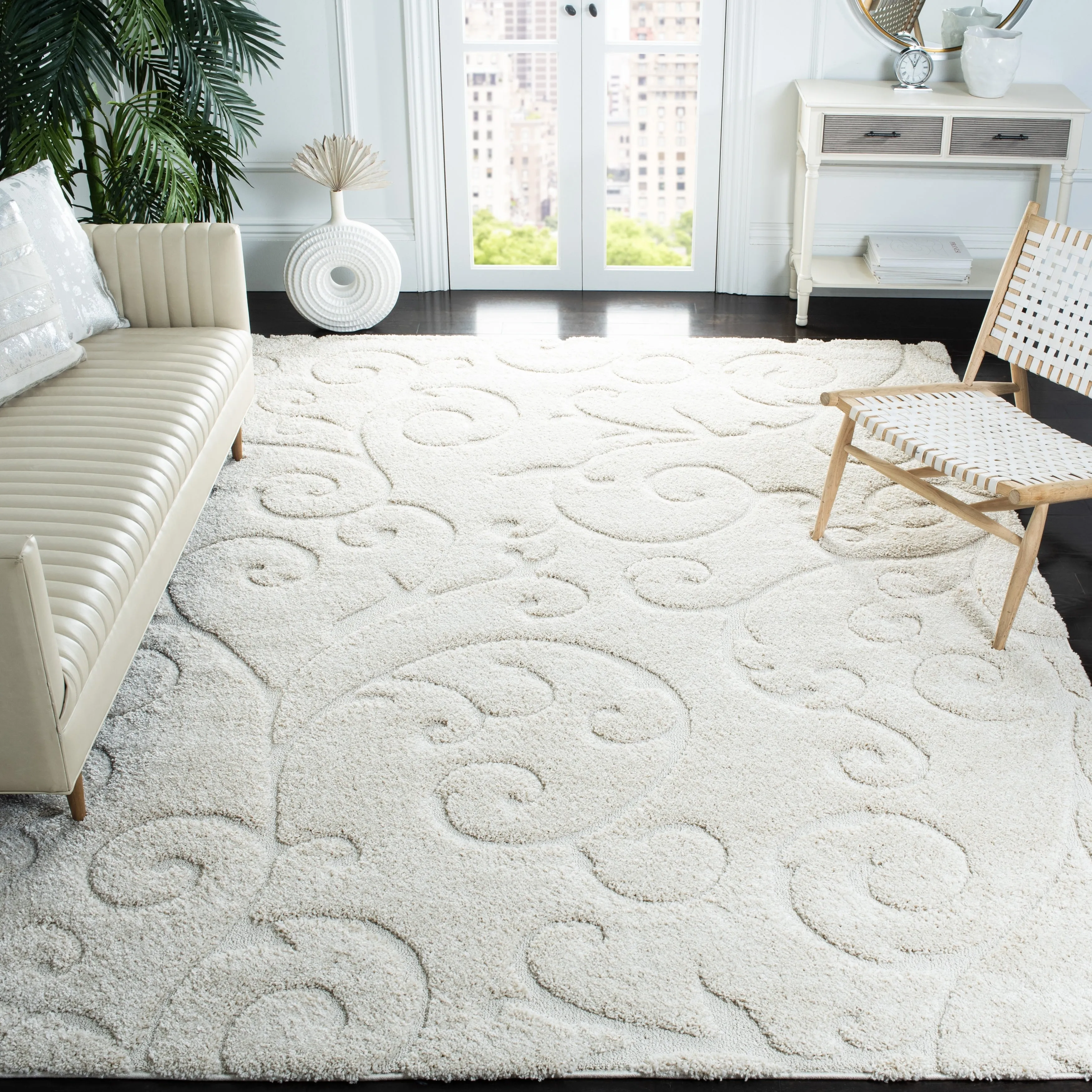 SAFAVIEH Florida Ryung Shag Scroll 1.2-inch Thick Textured Rug