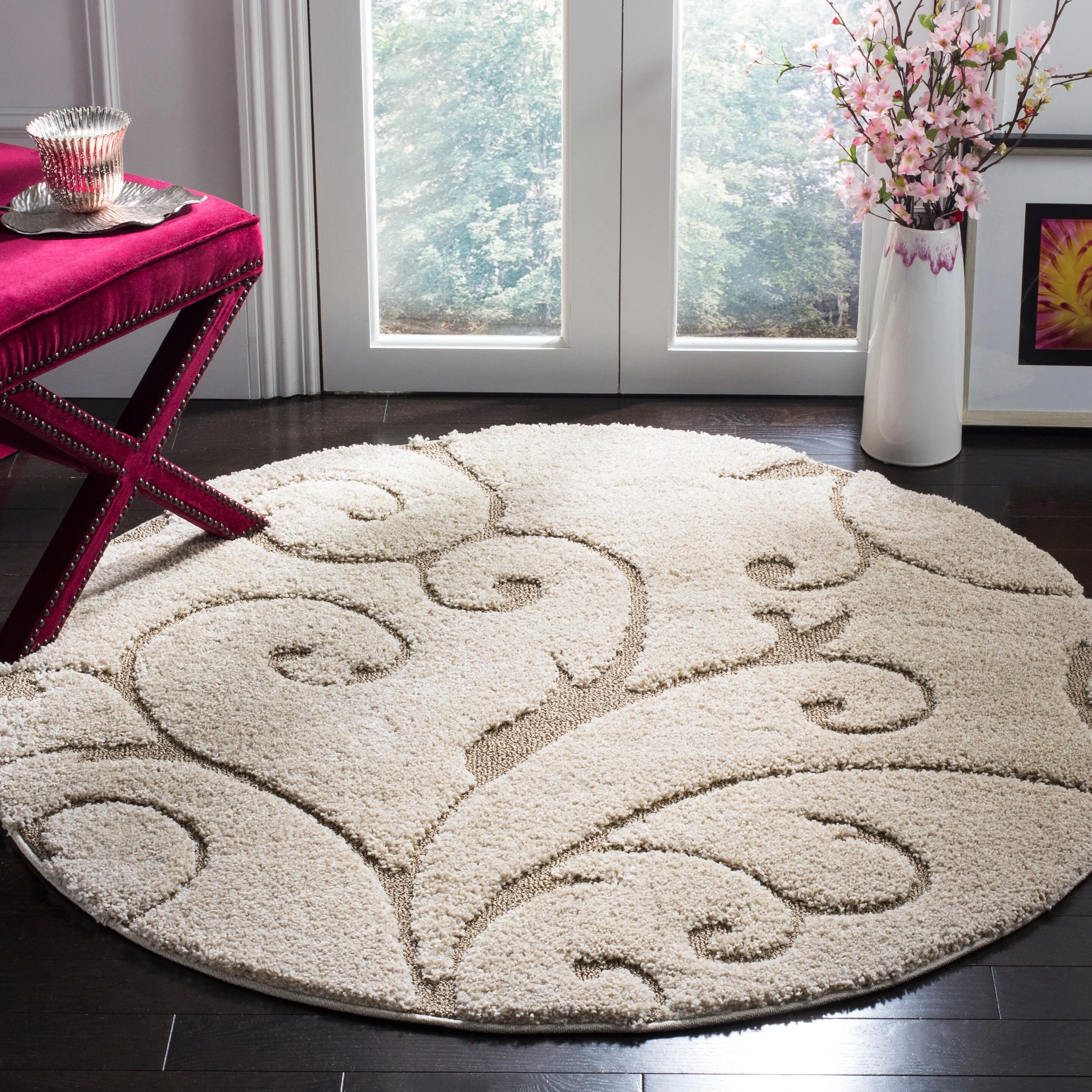 SAFAVIEH Florida Ryung Shag Scroll 1.2-inch Thick Textured Rug