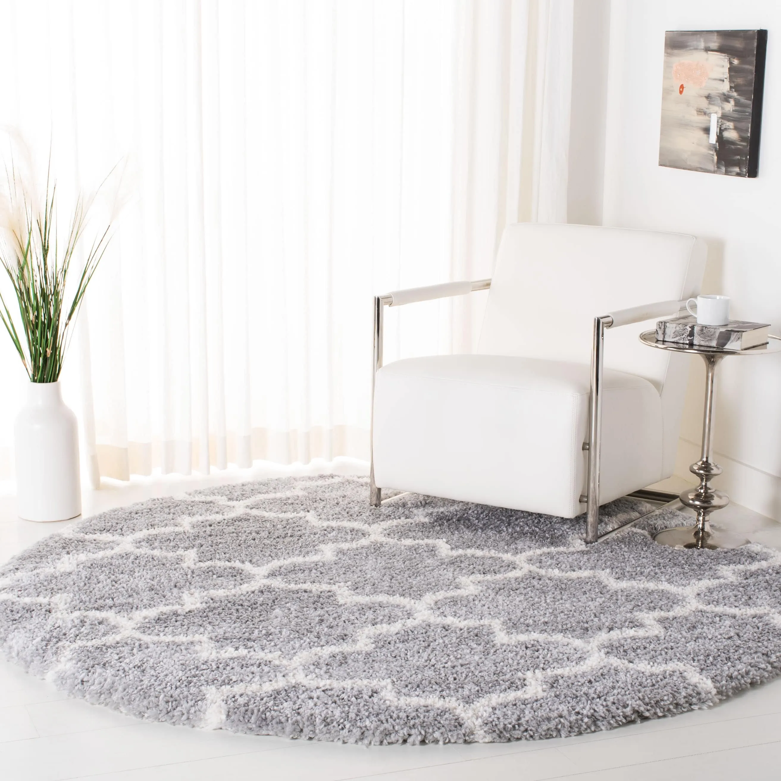 SAFAVIEH Fontana Shag Evor Trellis 2-inch Thick Rug