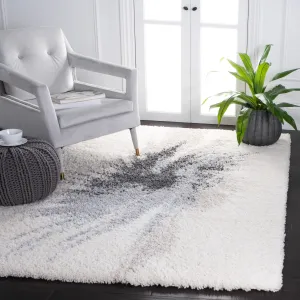 SAFAVIEH Fontana Shag Yaeko Modern Abstract 2-inch Thick Rug - Grey/Ivory - 5' 3 x 7' 6