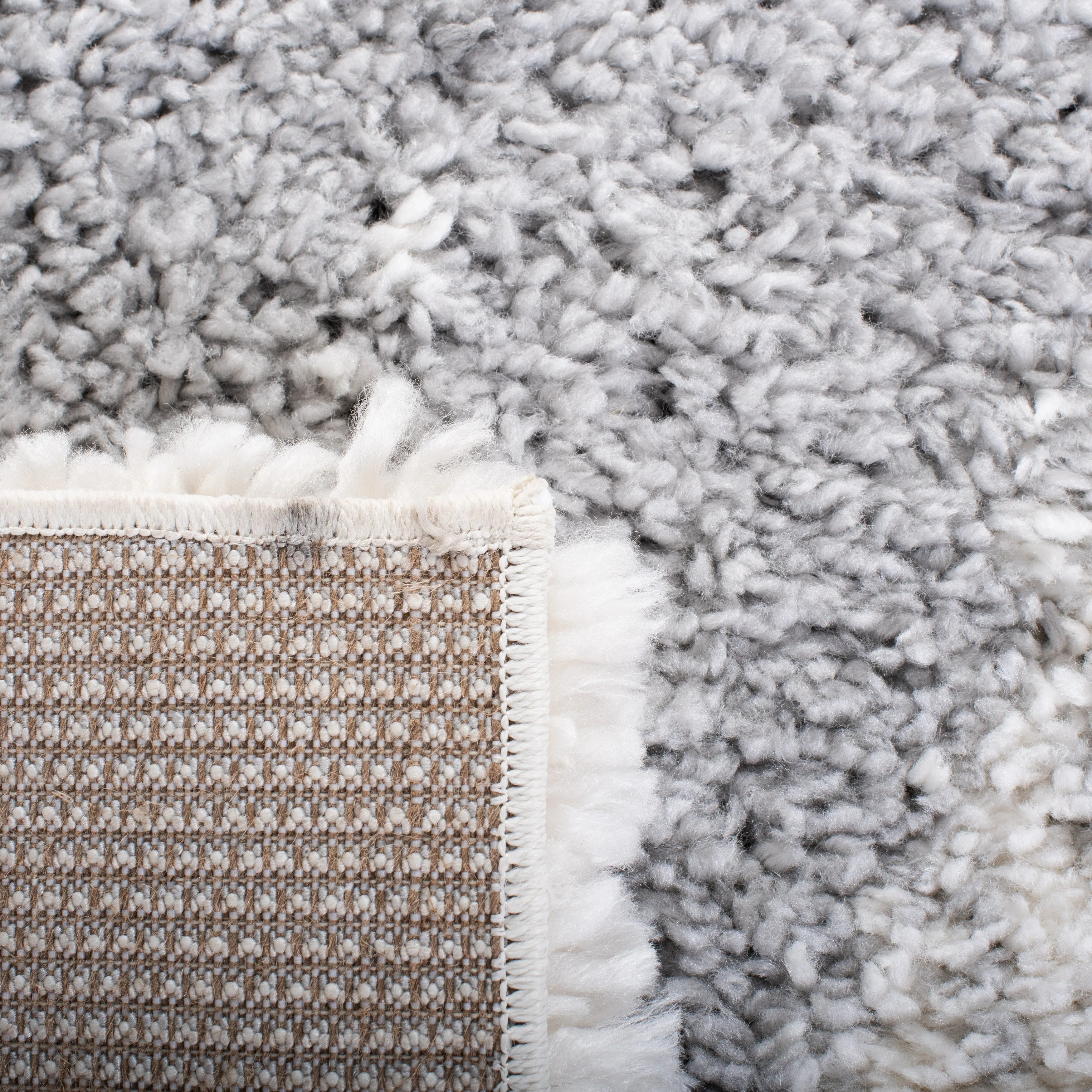 SAFAVIEH Fontana Shag Yaeko Modern Abstract 2-inch Thick Rug - Grey/Ivory - 5' 3 x 7' 6