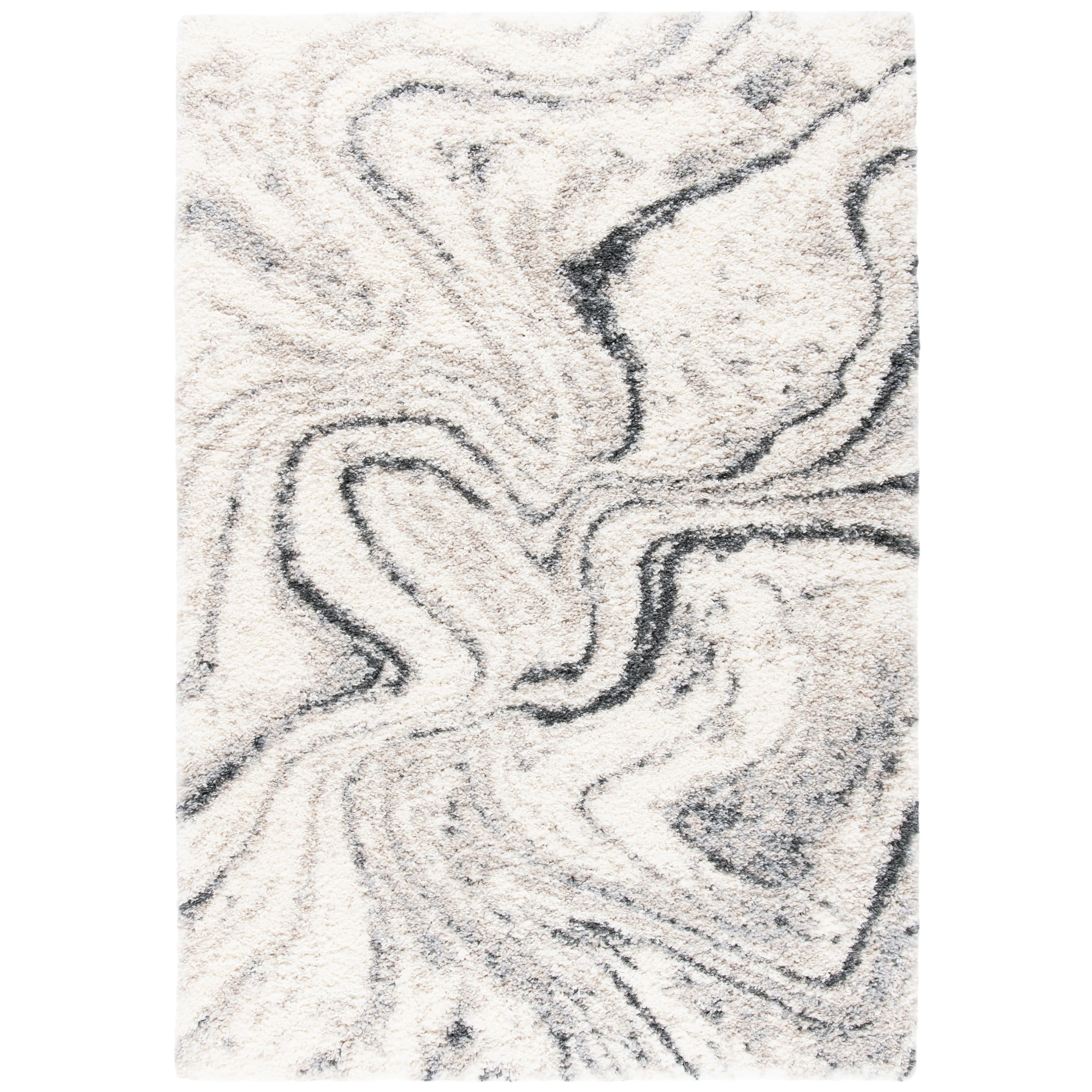 SAFAVIEH. Fontana Shag Zviya Modern Abstract 2-inch Thick Rug