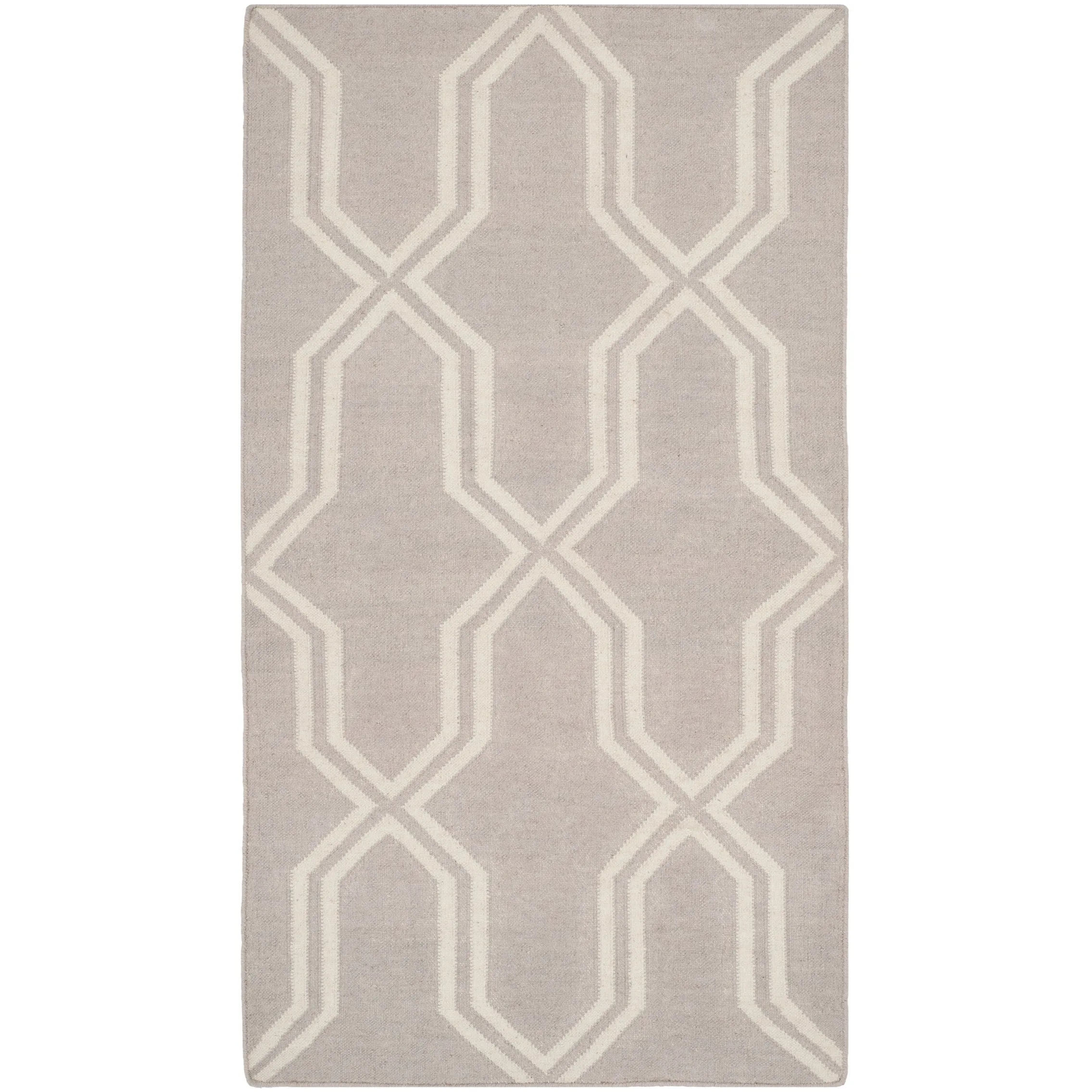 SAFAVIEH Hand-woven Moroccan Marissa Reversible Dhurrie Purple Wool Rug