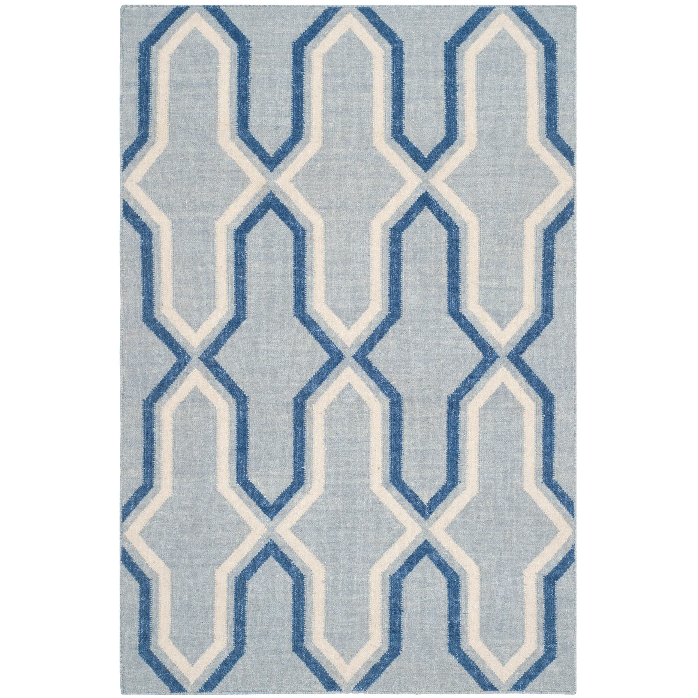 SAFAVIEH Hand-woven Moroccan Marissa Reversible Dhurrie Purple Wool Rug