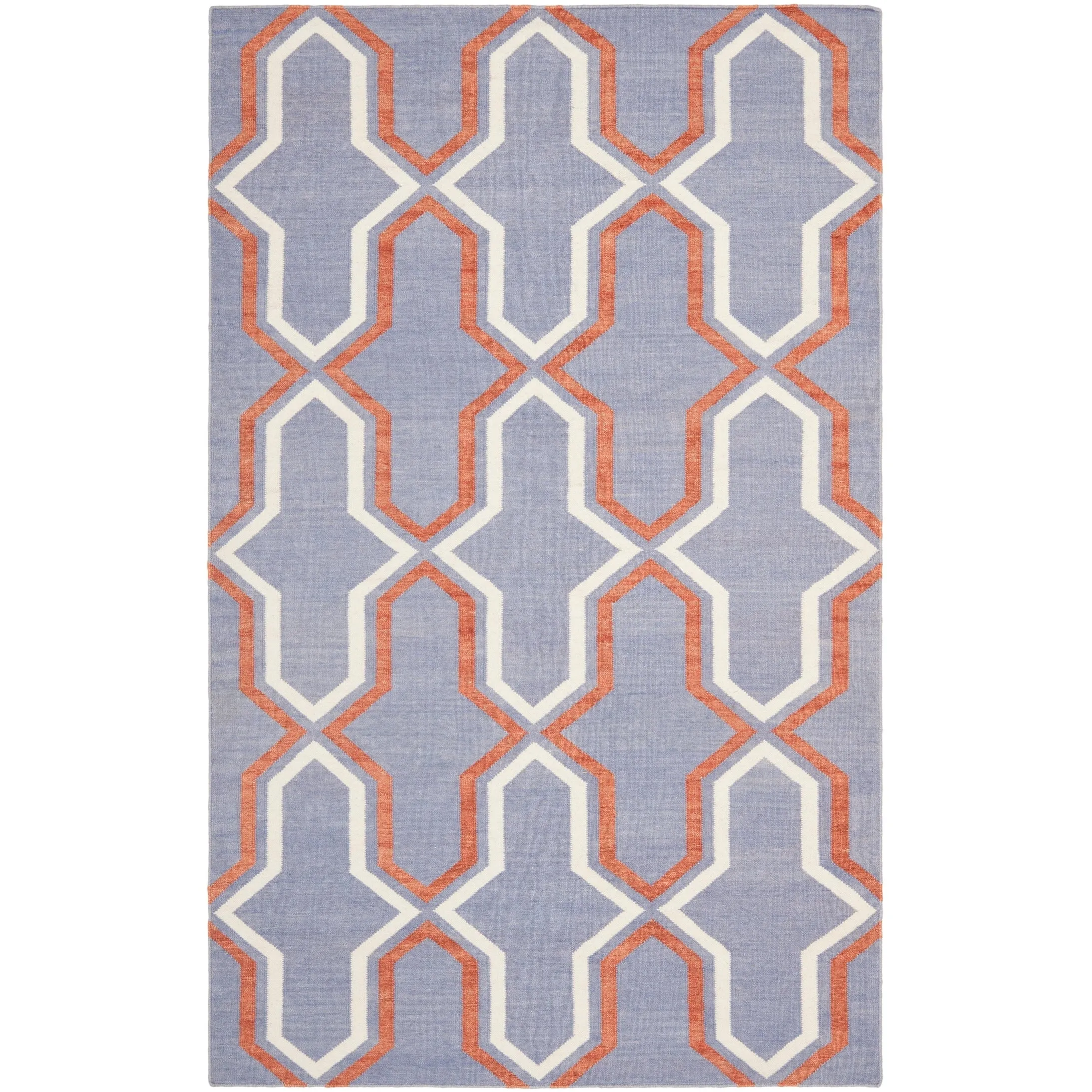 SAFAVIEH Hand-woven Moroccan Marissa Reversible Dhurrie Purple Wool Rug