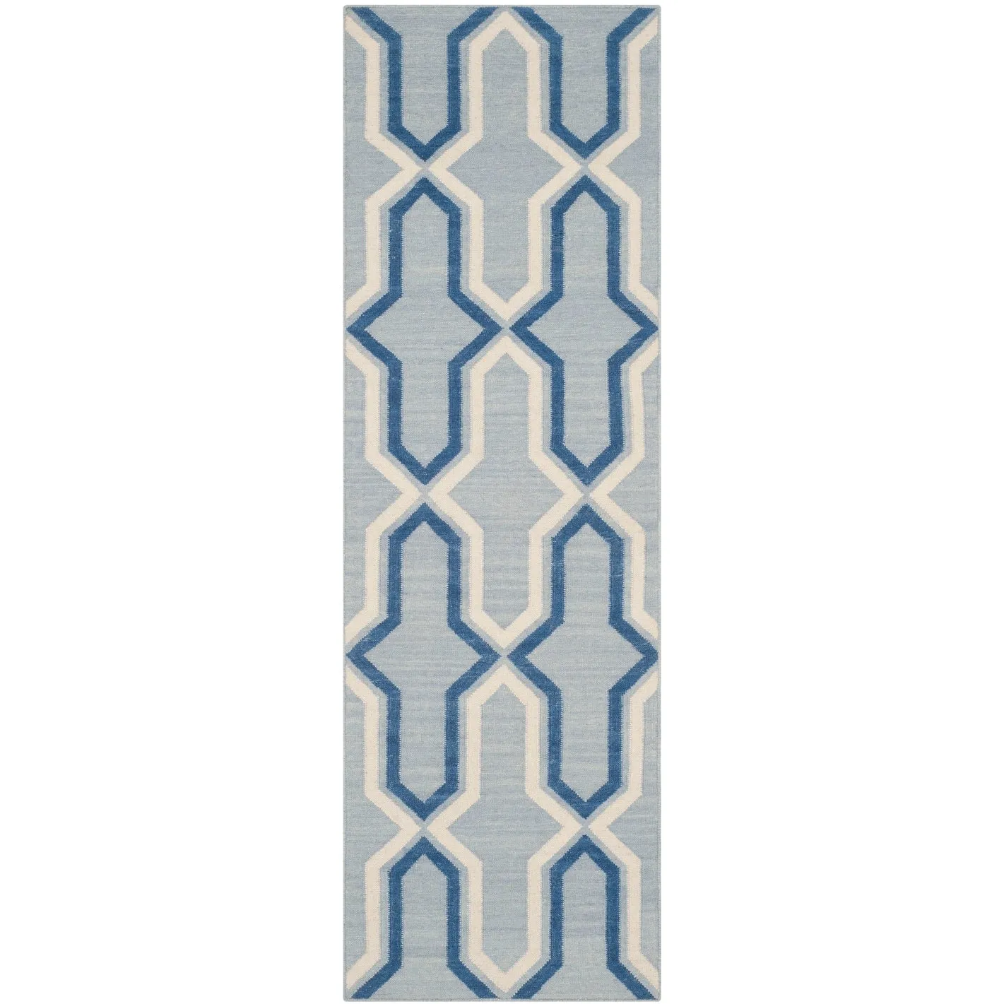SAFAVIEH Hand-woven Moroccan Marissa Reversible Dhurrie Purple Wool Rug