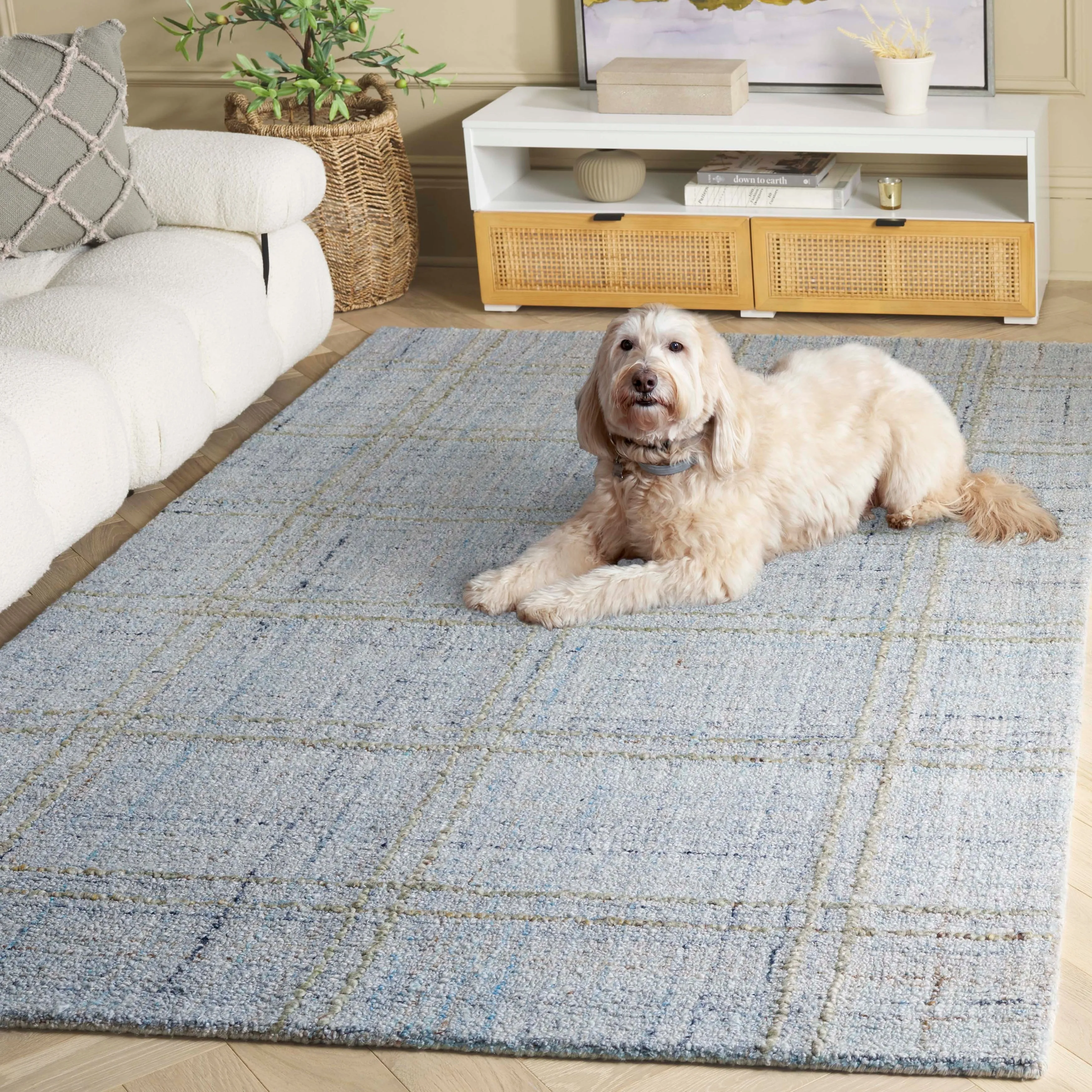 SAFAVIEH Handmade Abstract Alanah Contemporary Plaid Rug