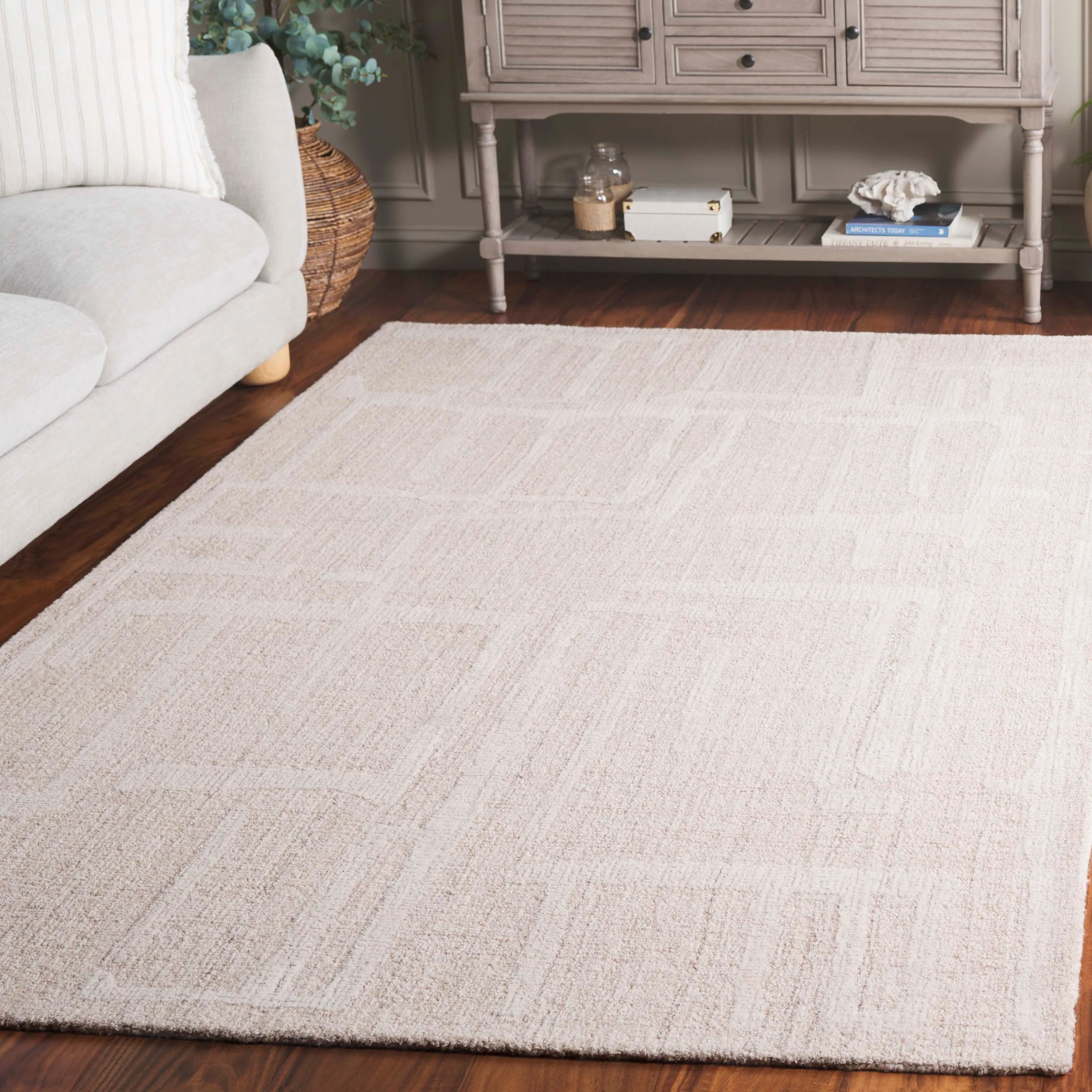 SAFAVIEH Handmade Abstract Bjargey Contemporary Wool Rug