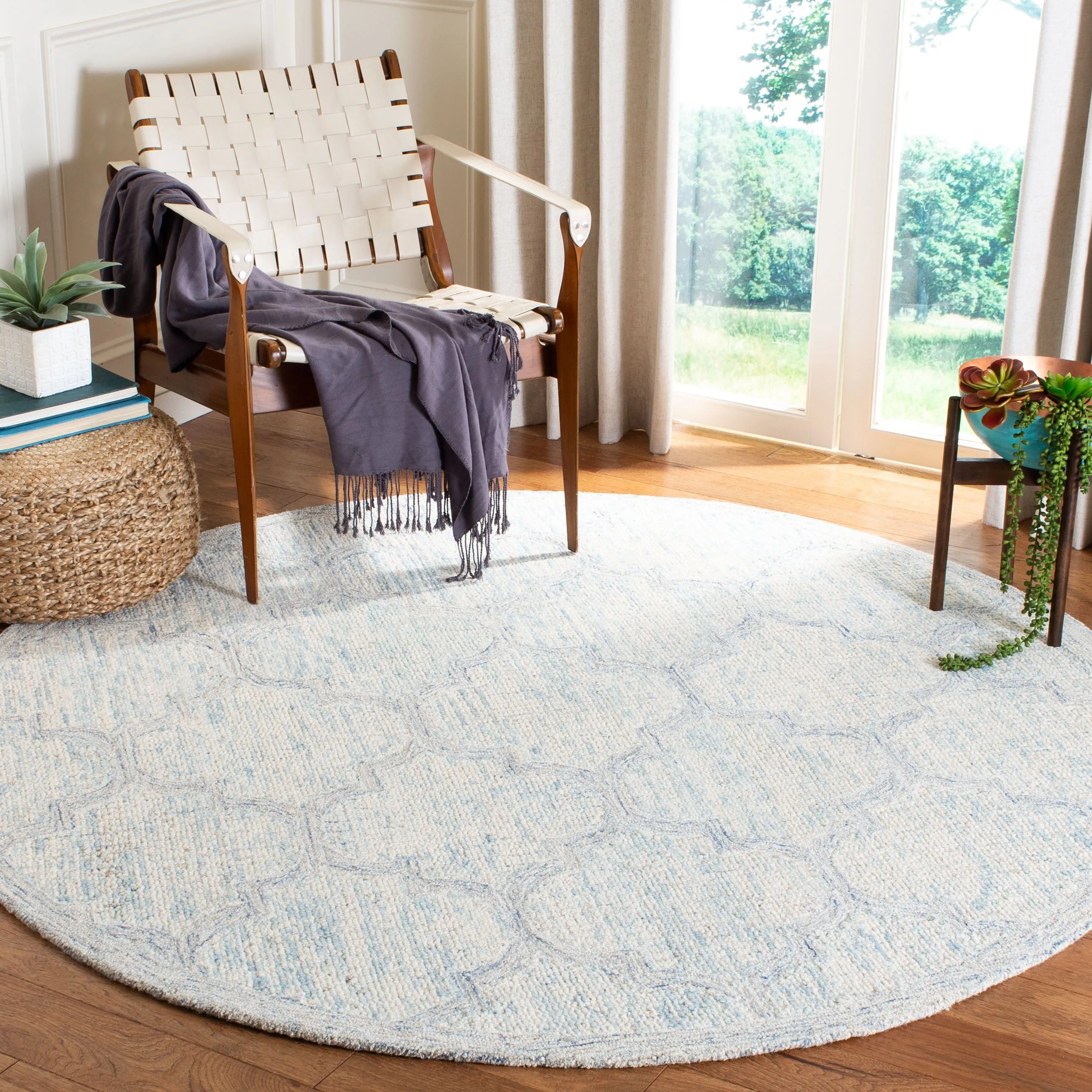 SAFAVIEH Handmade Abstract Kanan Modern Trellis Wool Area Rug