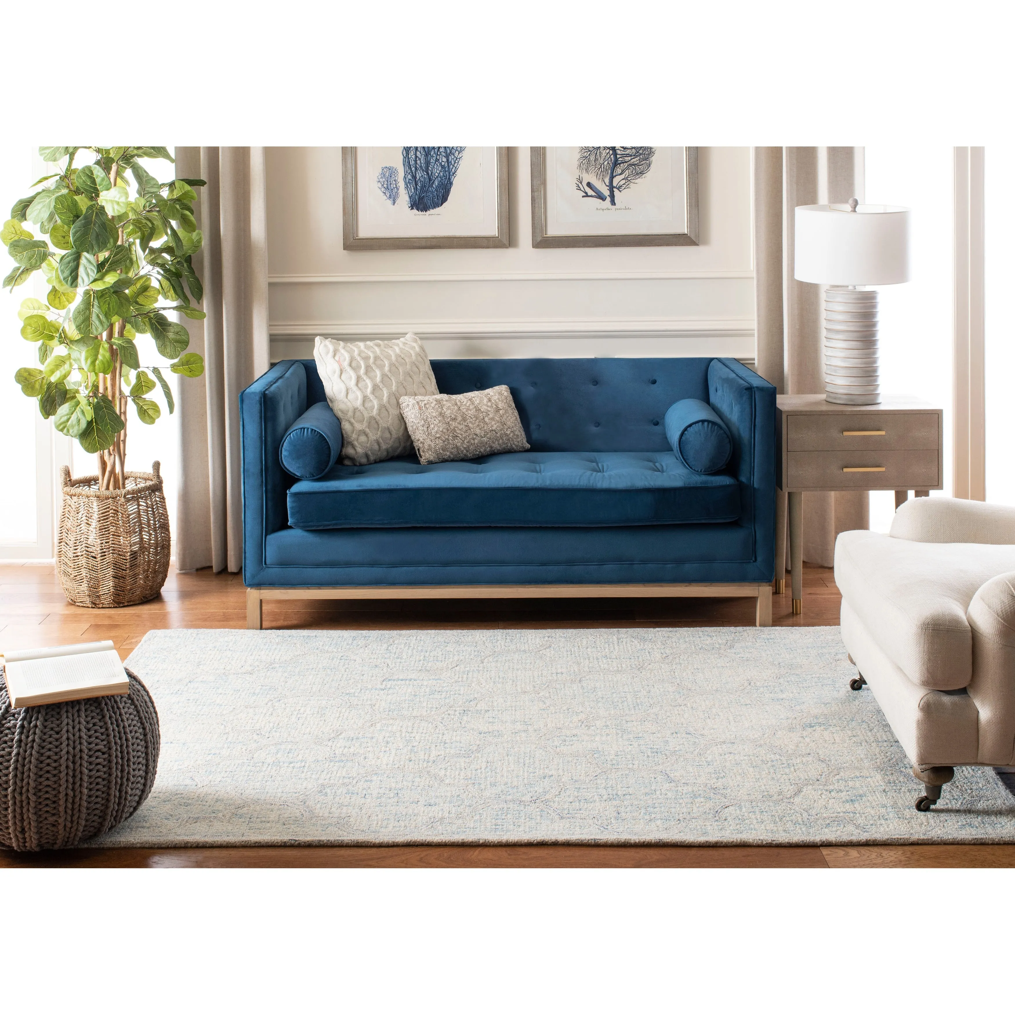 SAFAVIEH Handmade Abstract Kanan Modern Trellis Wool Area Rug