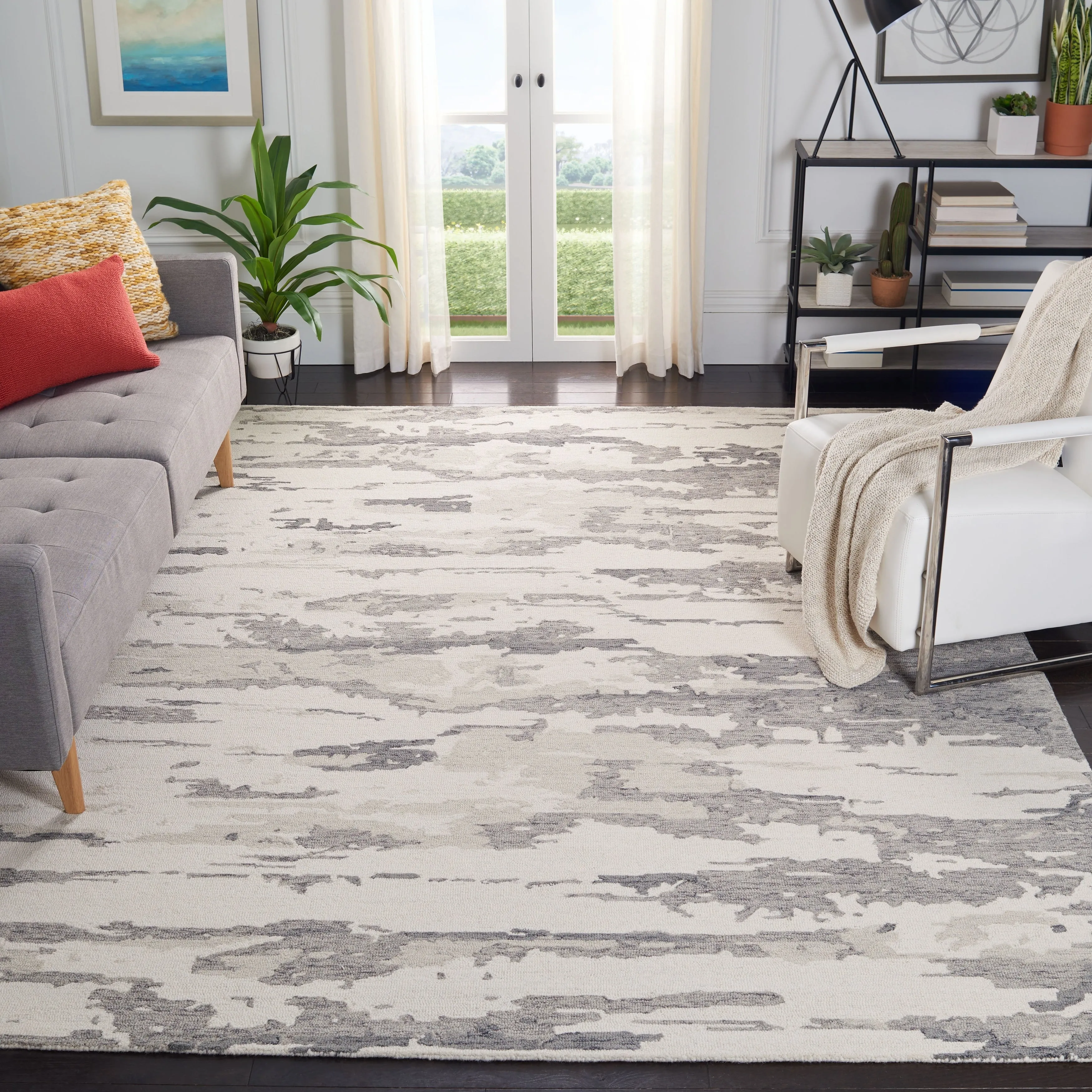 SAFAVIEH Handmade Abstract Kotoko Contemporary Wool Rug