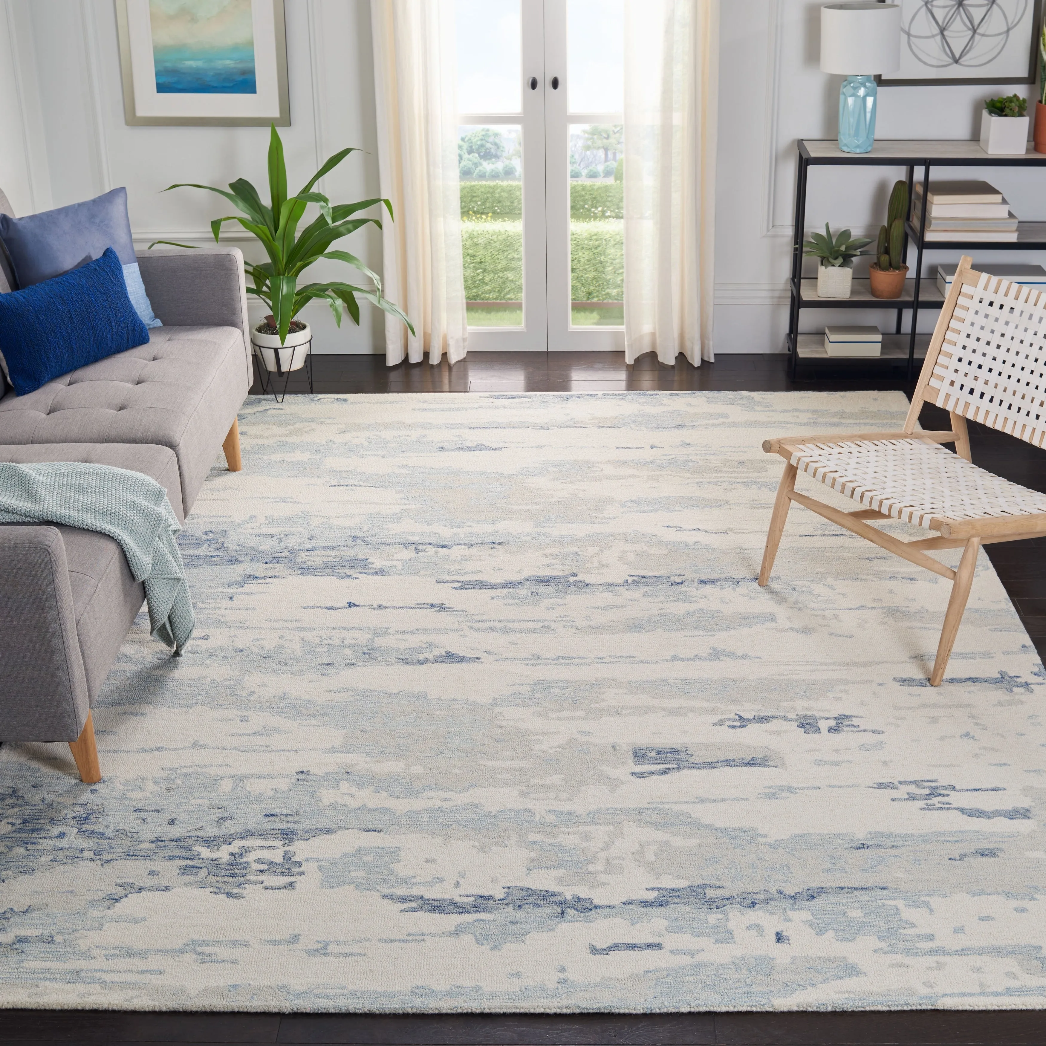 SAFAVIEH Handmade Abstract Kotoko Contemporary Wool Rug