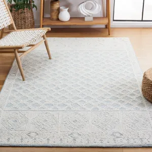SAFAVIEH Handmade Abstract Lozena Contemporary Wool Rug - Blue/Ivory - 8' x 10'