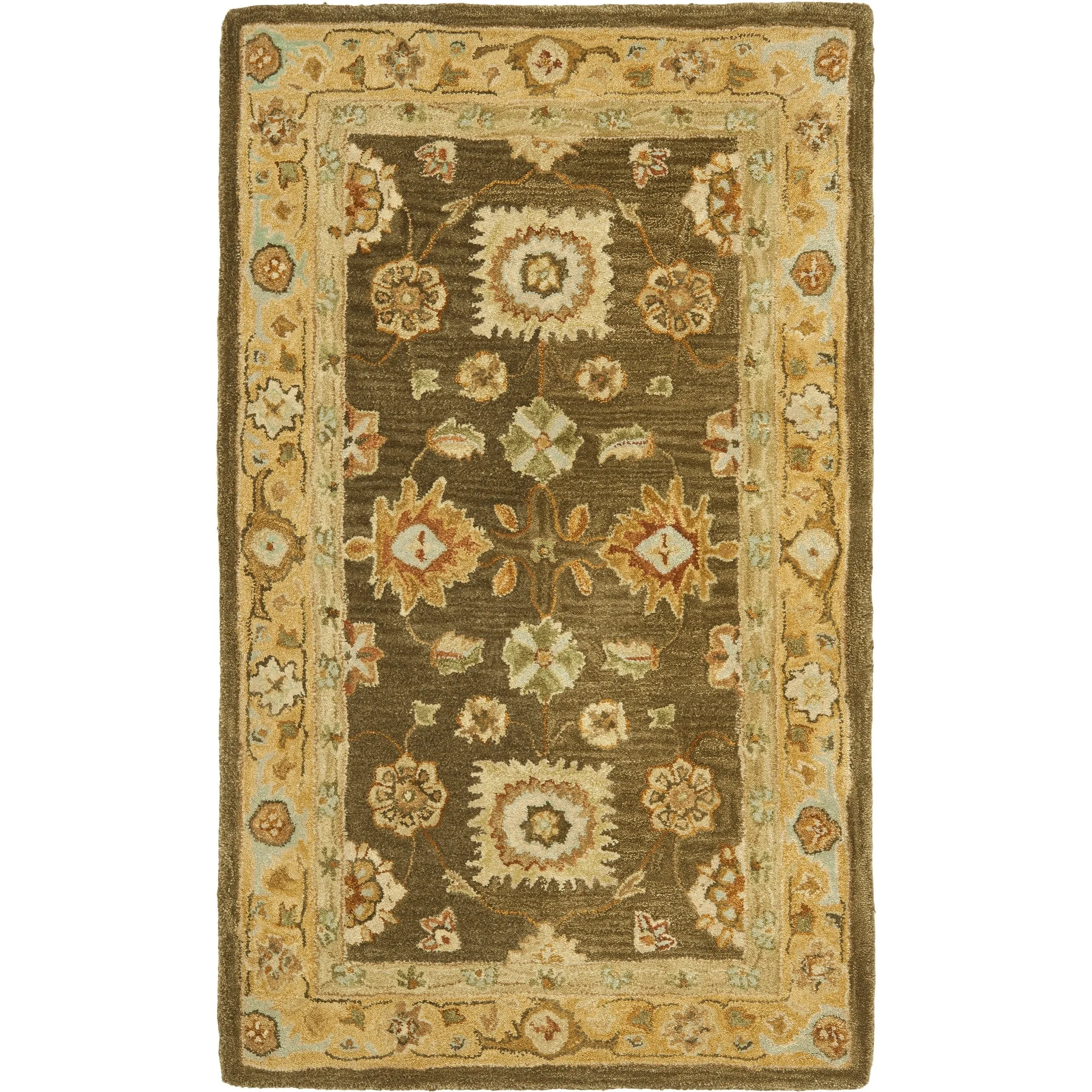 SAFAVIEH Handmade Anatolia Ibala Traditional Hand-spun Wool Rug