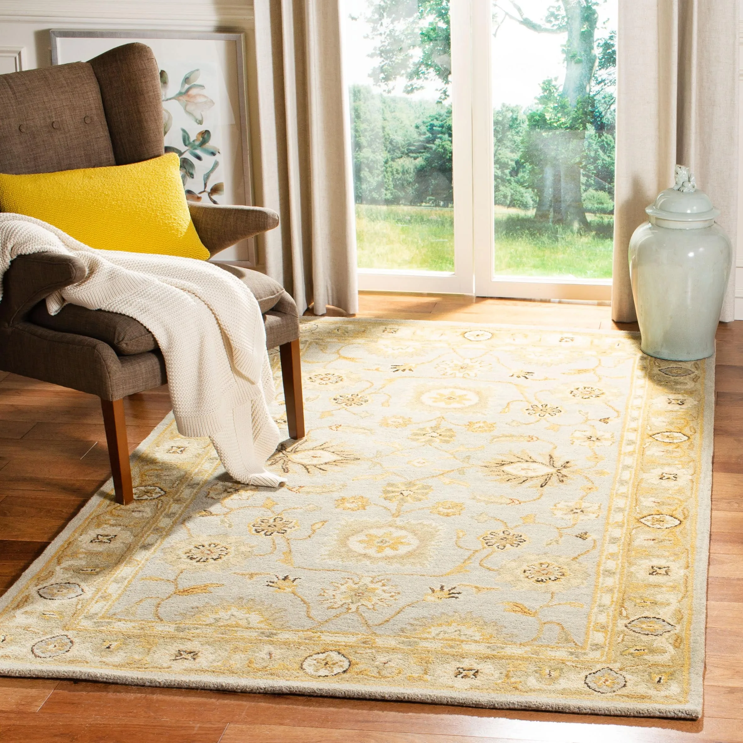 SAFAVIEH Handmade Anatolia Ibala Traditional Hand-spun Wool Rug