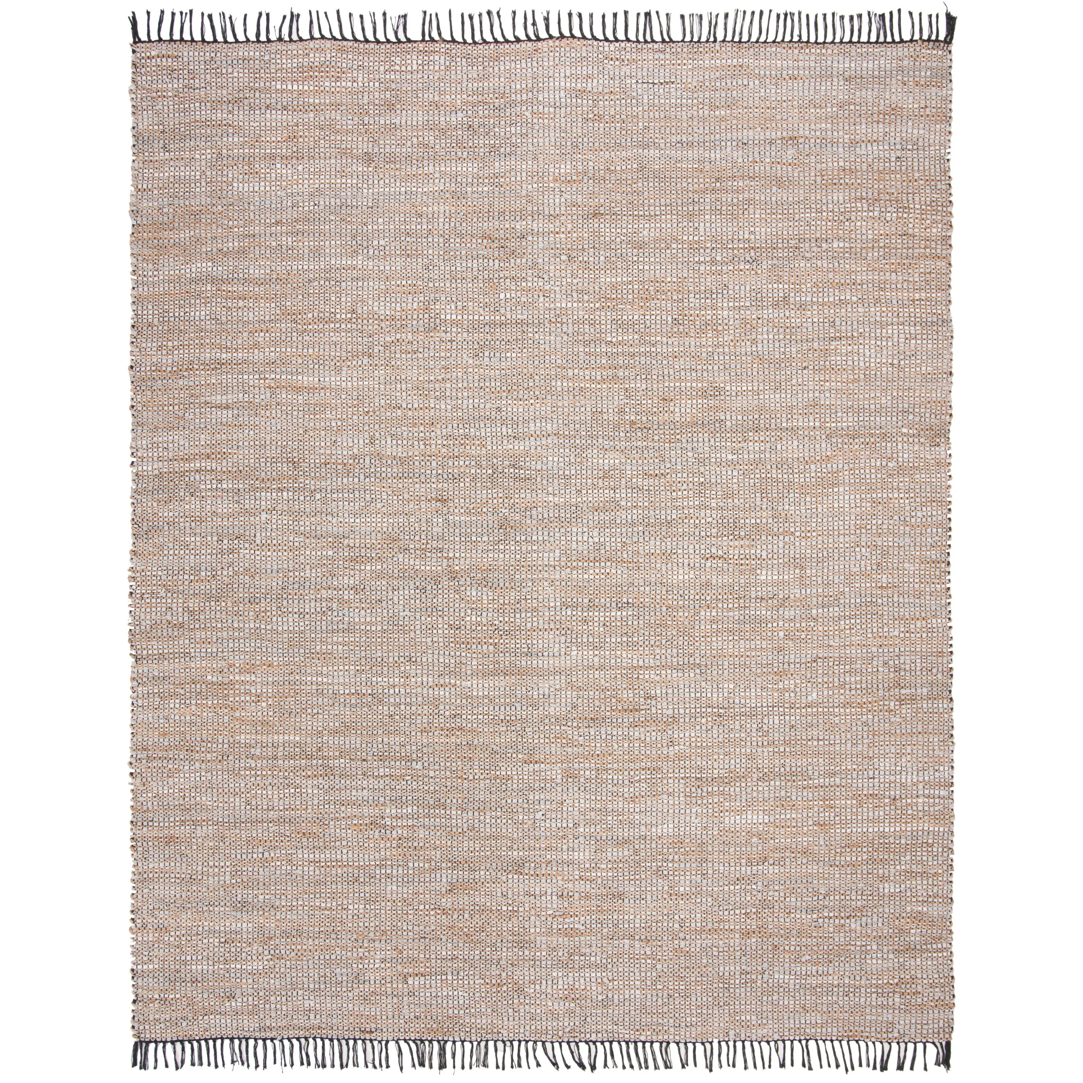SAFAVIEH Handmade Anjela Leather Boho Stripe Area Rug