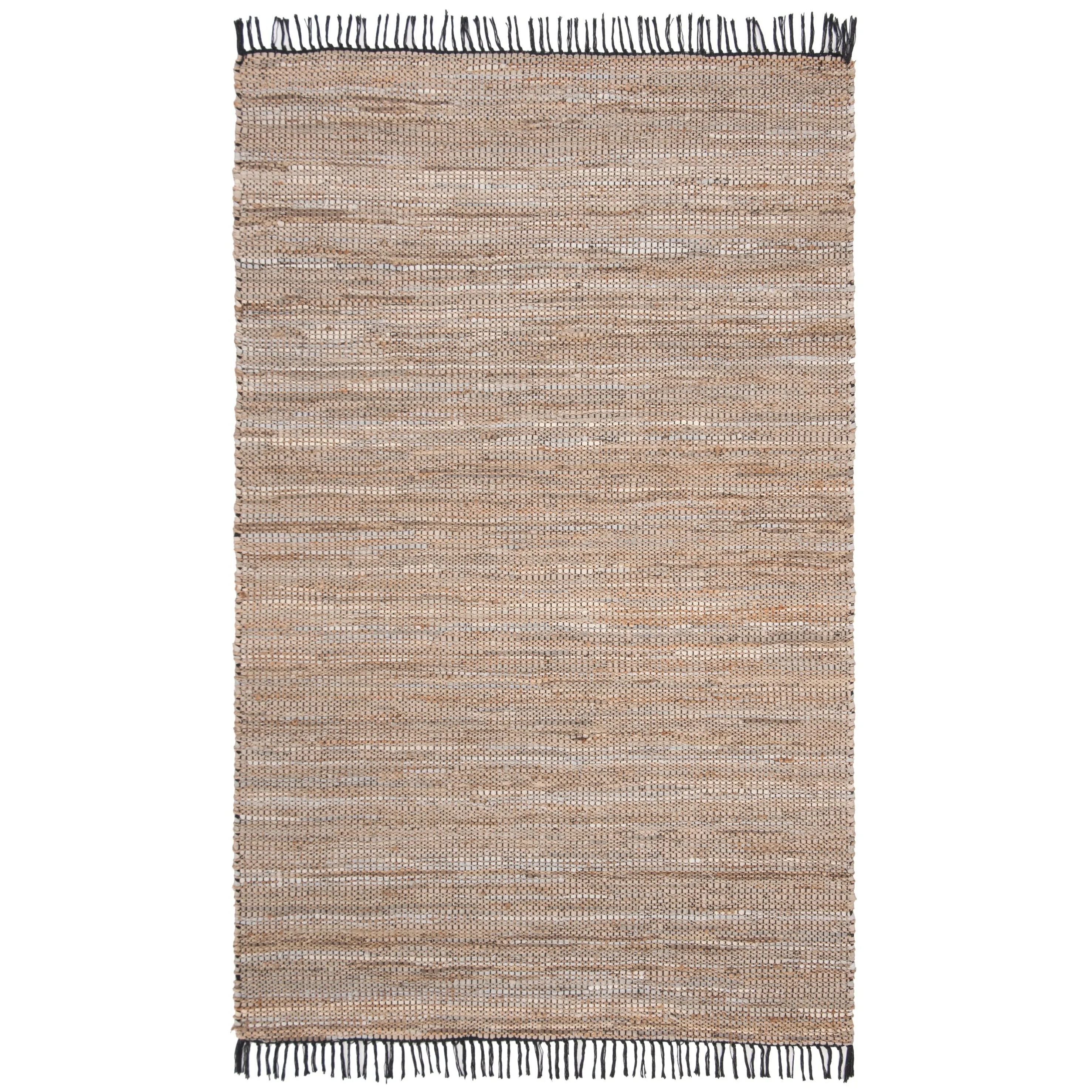 SAFAVIEH Handmade Anjela Leather Boho Stripe Area Rug