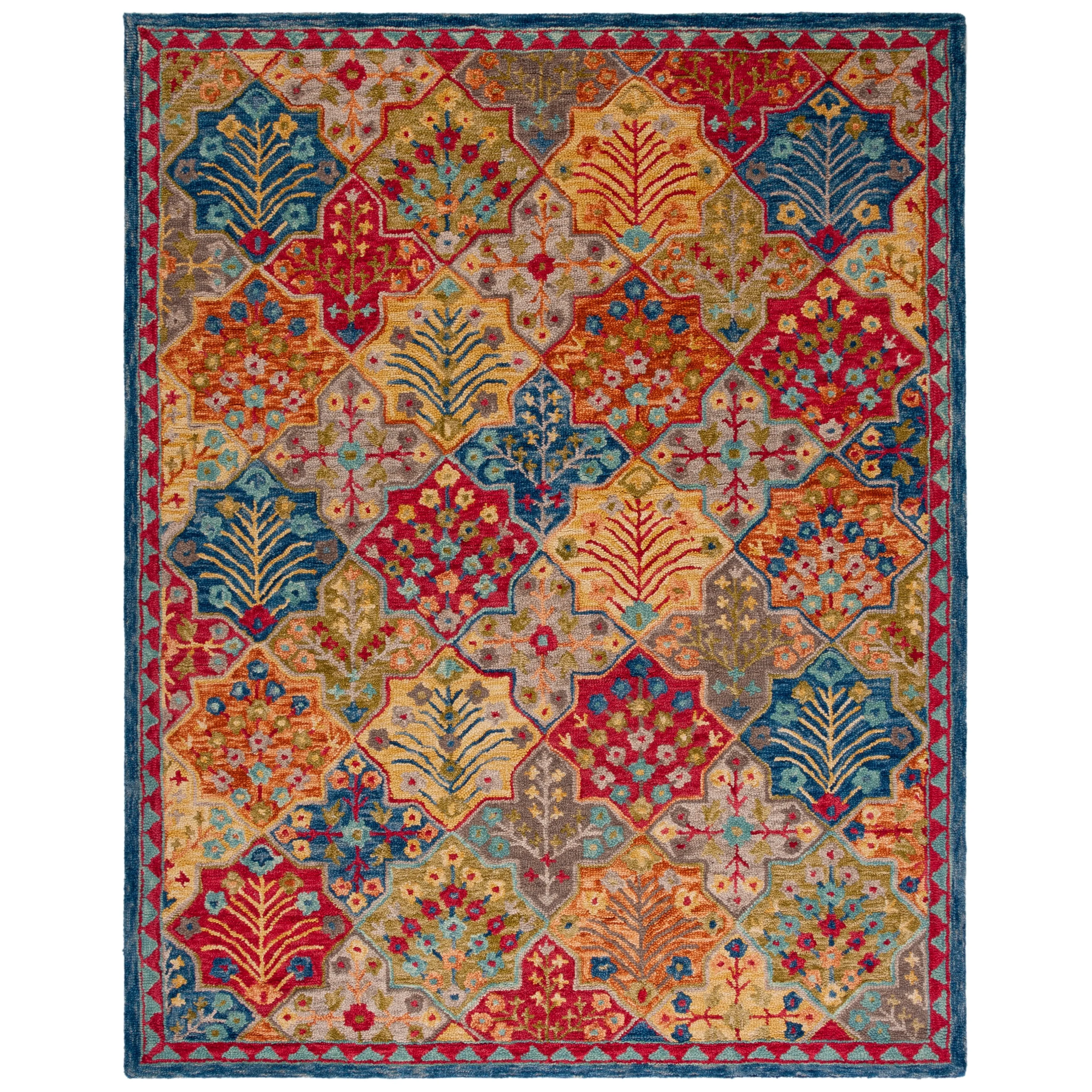 SAFAVIEH Handmade Aspen Reemtdine Boho Tribal Wool Rug