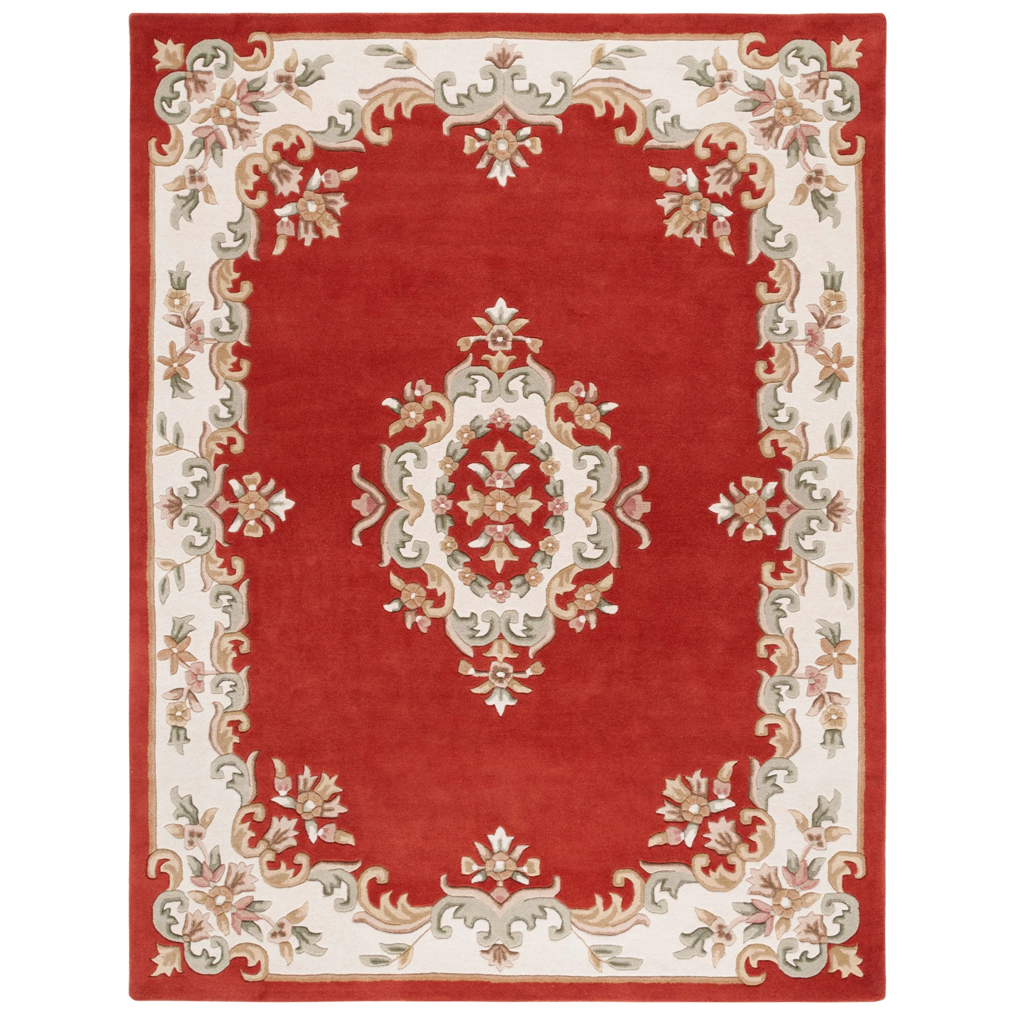 SAFAVIEH Handmade Aubusson Hale Traditional Wool Rug.