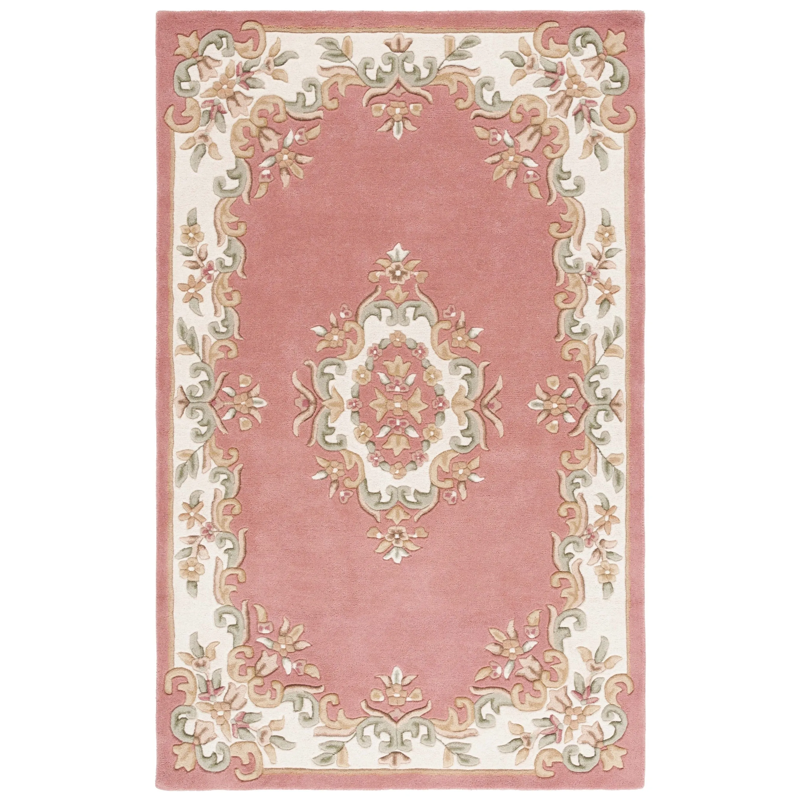 SAFAVIEH Handmade Aubusson Hale Traditional Wool Rug.