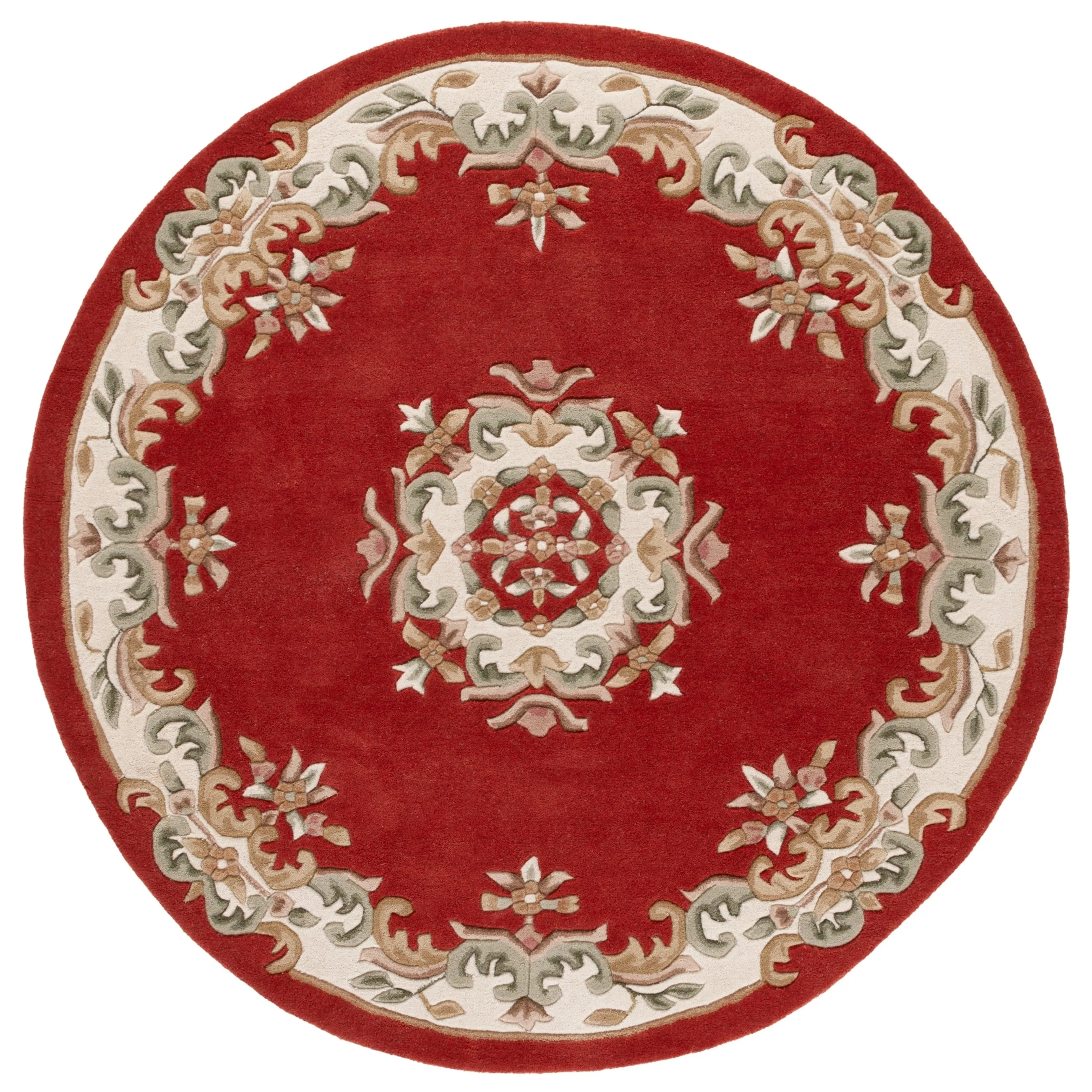 SAFAVIEH Handmade Aubusson Hale Traditional Wool Rug.