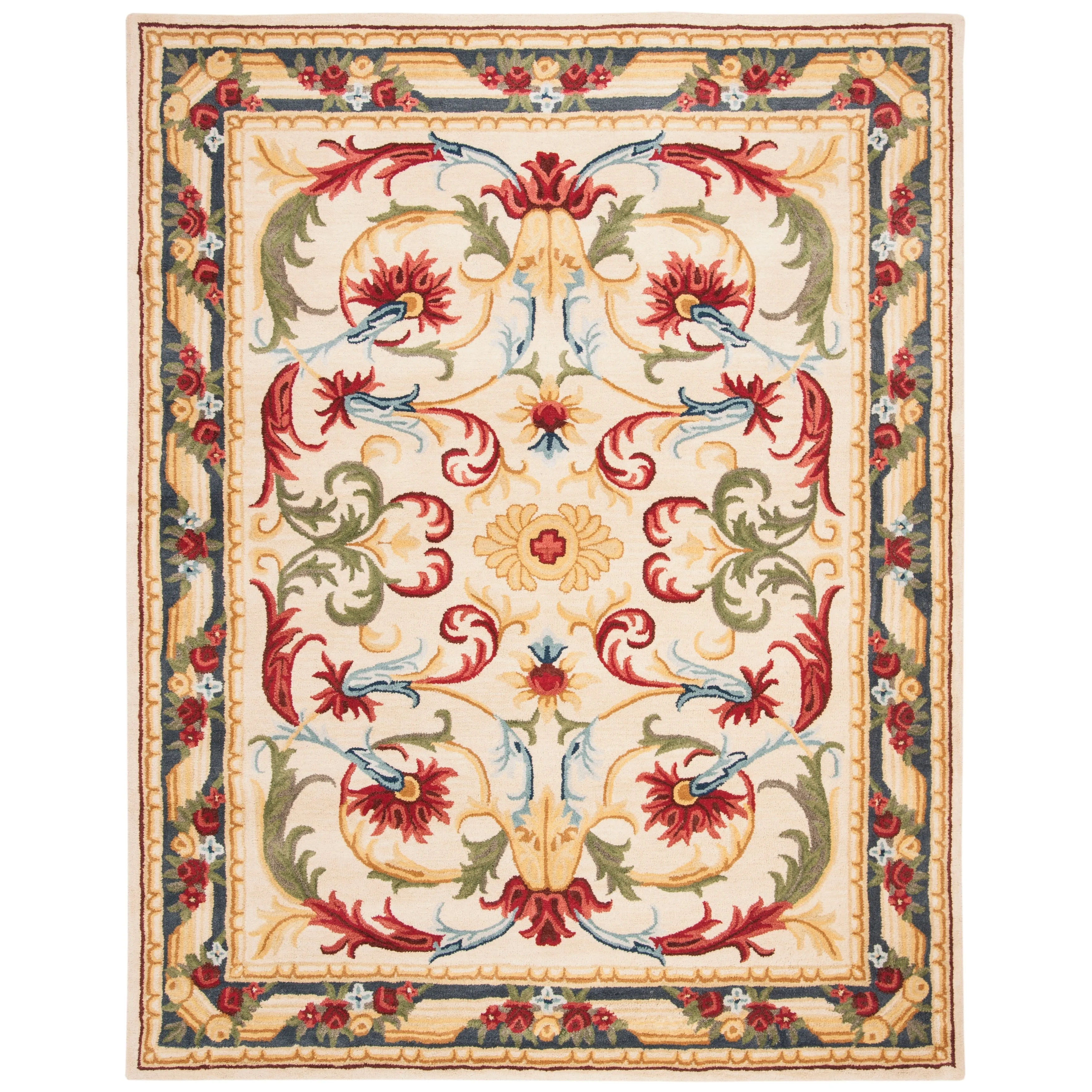 SAFAVIEH Handmade Blossom Derren Modern Floral Wool Rug