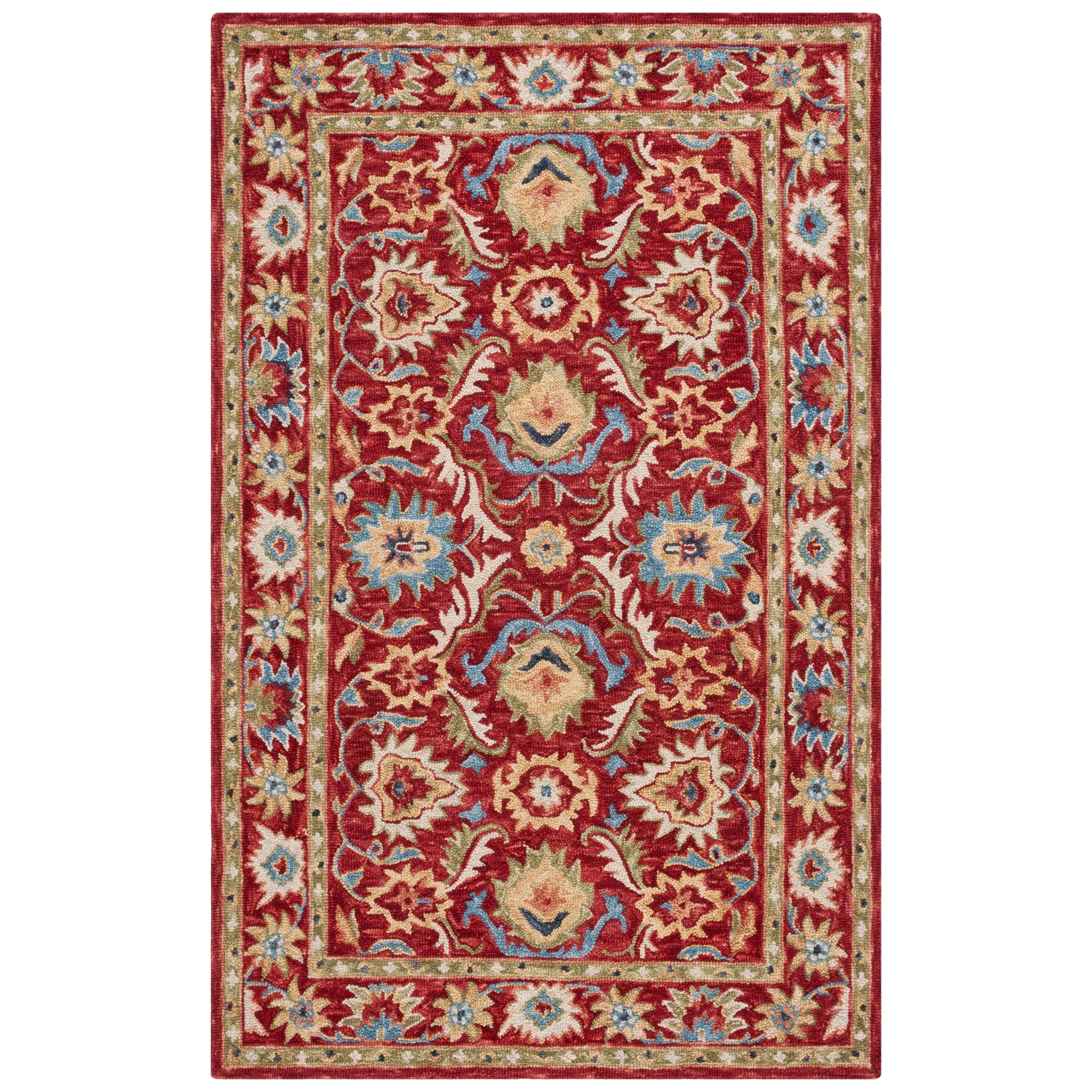 SAFAVIEH Handmade Blossom Geralda Contemporary Wool Rug