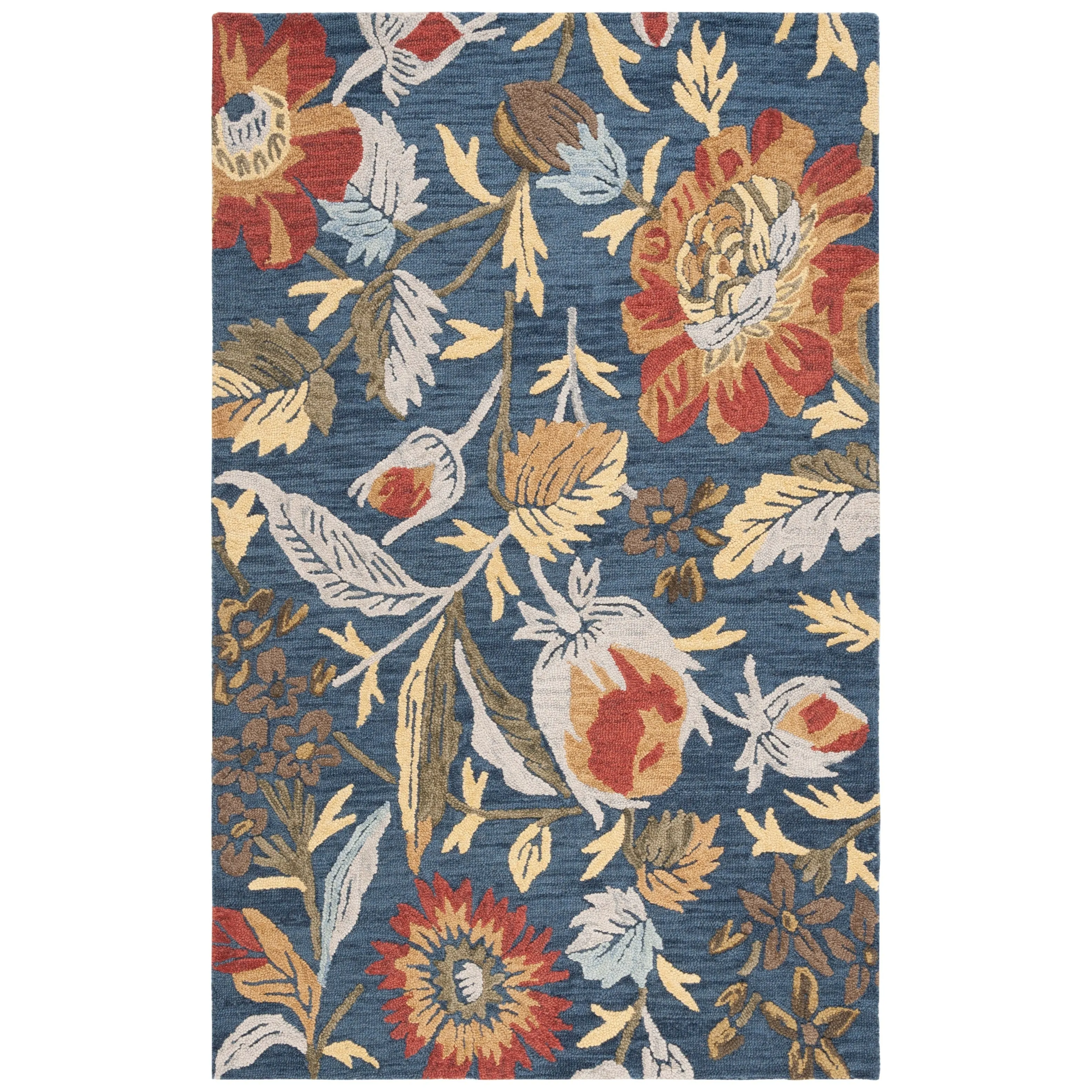 SAFAVIEH Handmade Blossom Iektje Contemporary Wool Rug