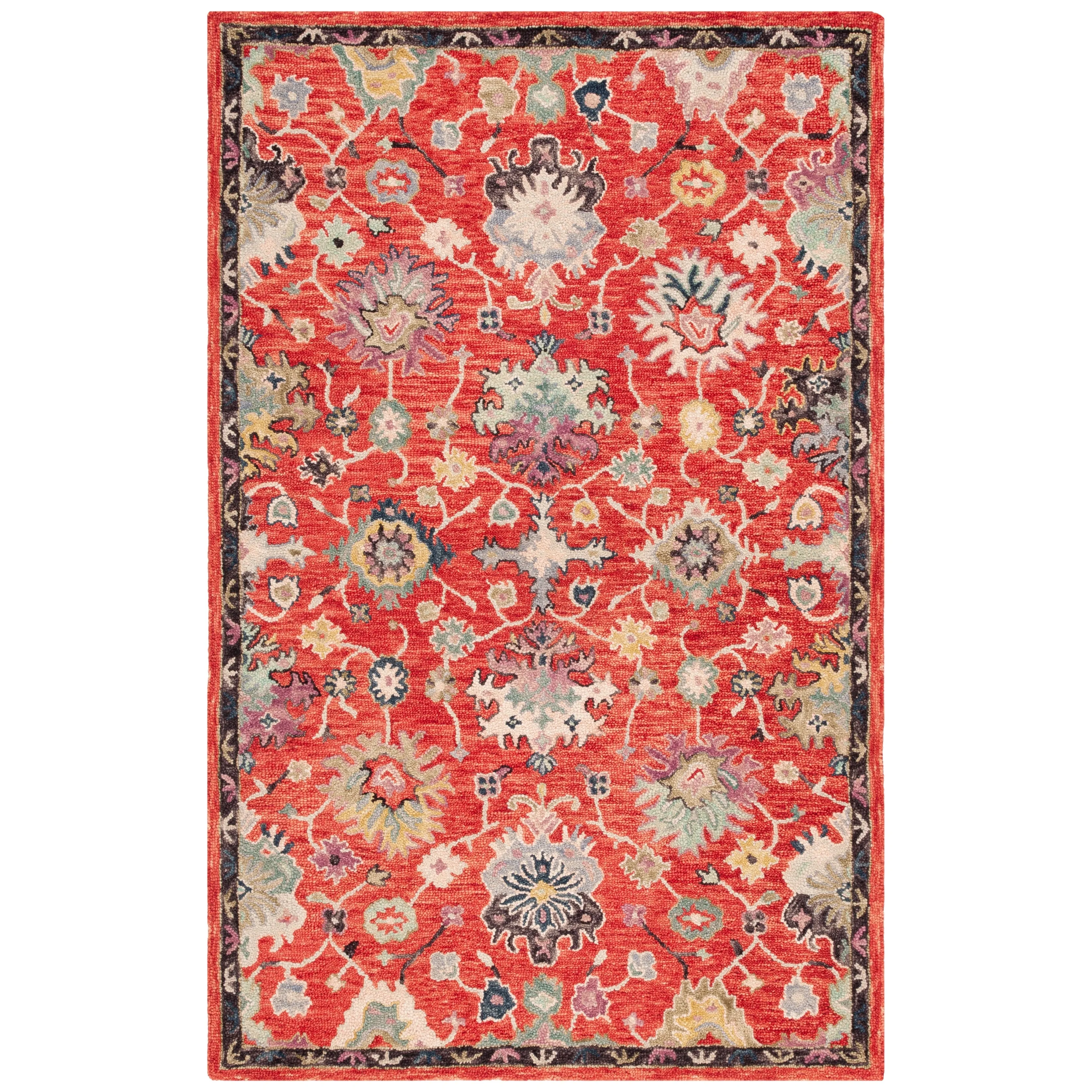 SAFAVIEH Handmade Blossom Iseabail Floral Wool Rug