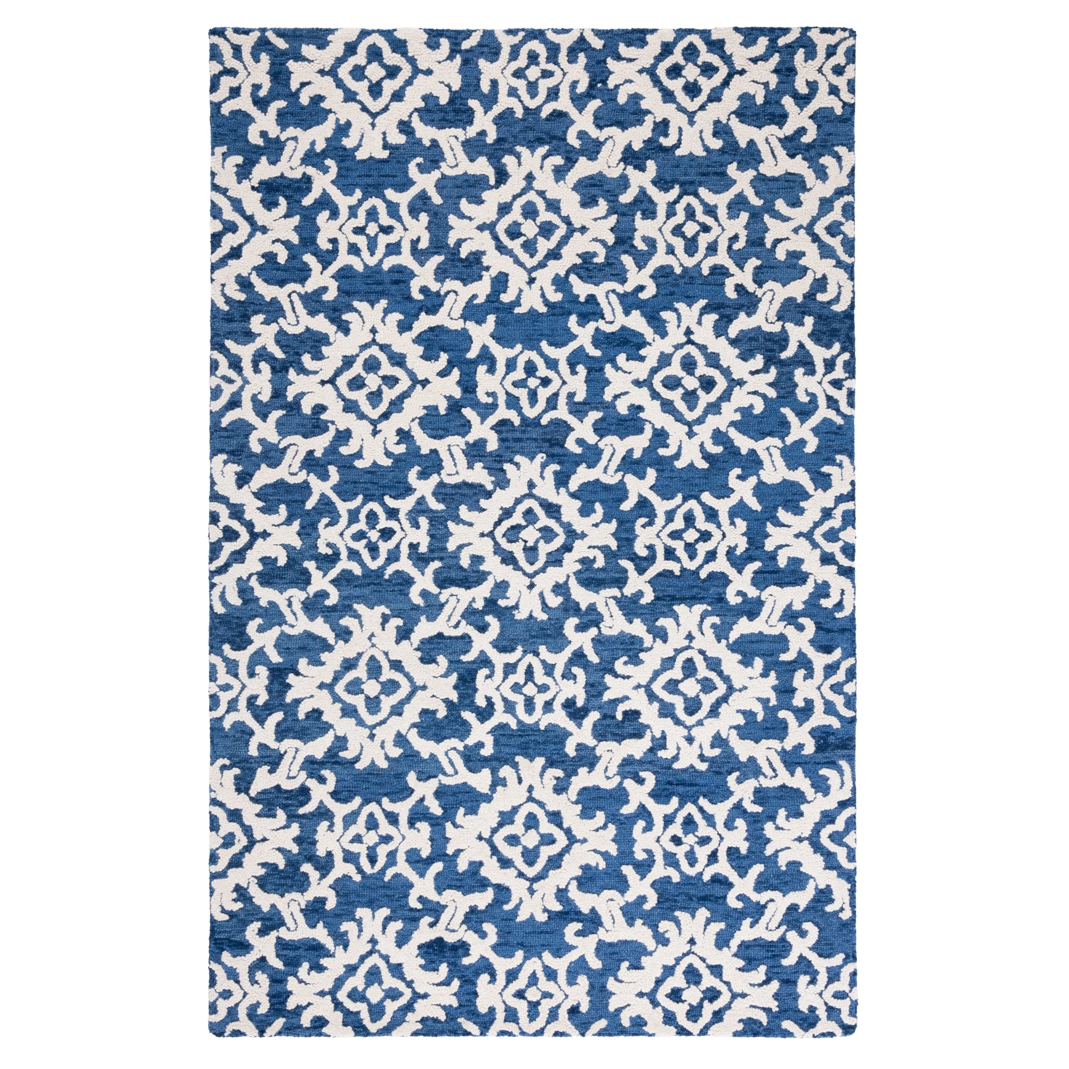 SAFAVIEH. Handmade Blossom Vesela Modern Floral Wool Rug