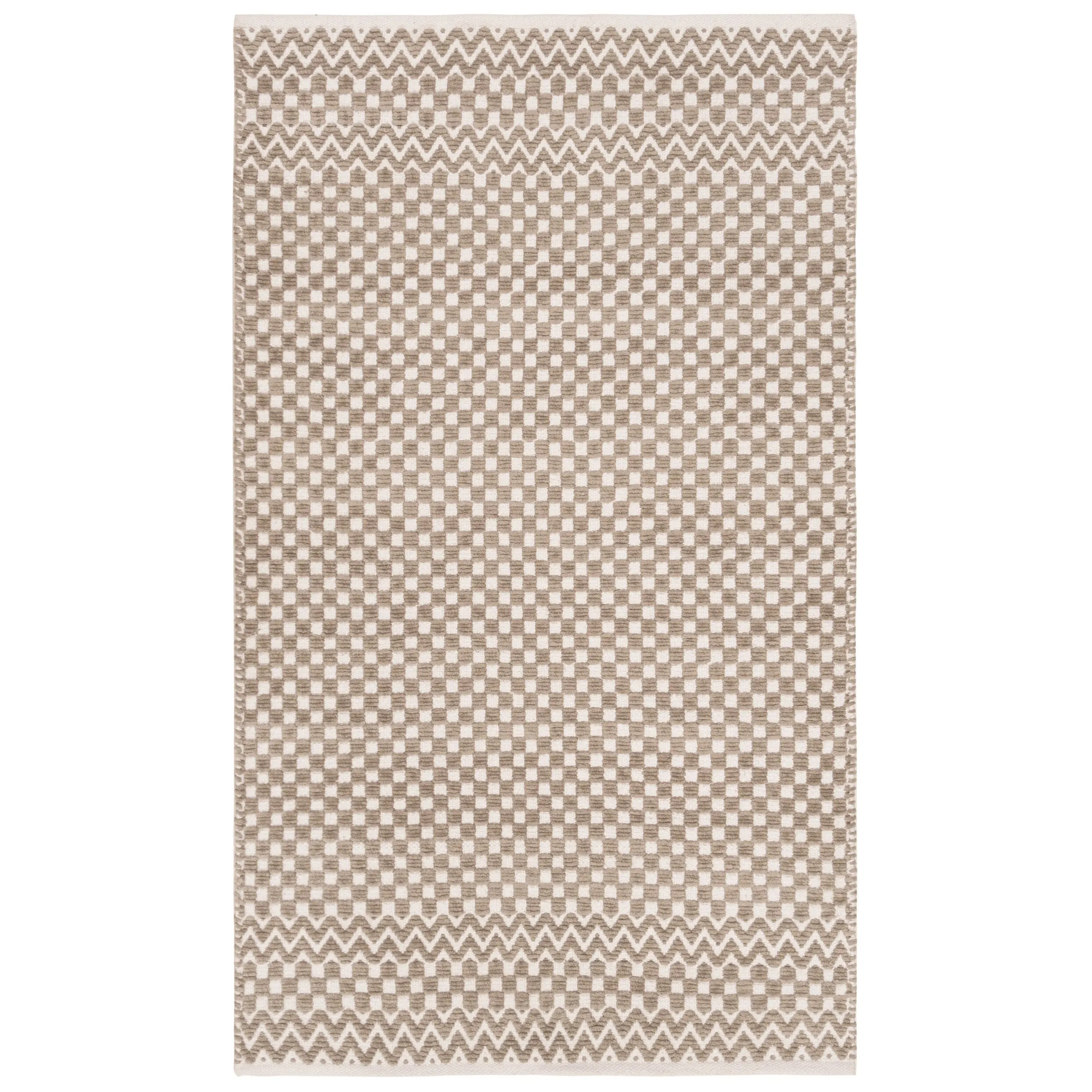 SAFAVIEH Handmade Boston Zaida Coastal Cotton Rug - Taupe - 4' x 6'