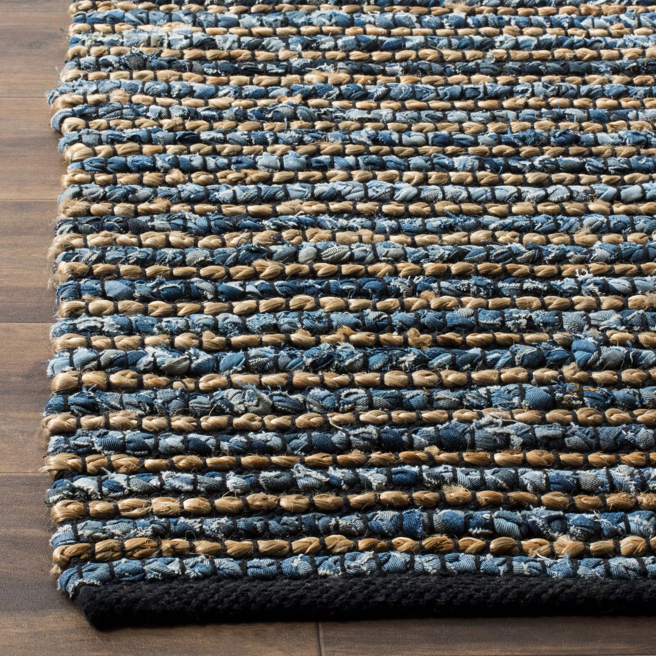 SAFAVIEH Handmade Cape Cod Luberta Bohemian Jute Rug - Blue - 4' x 6'