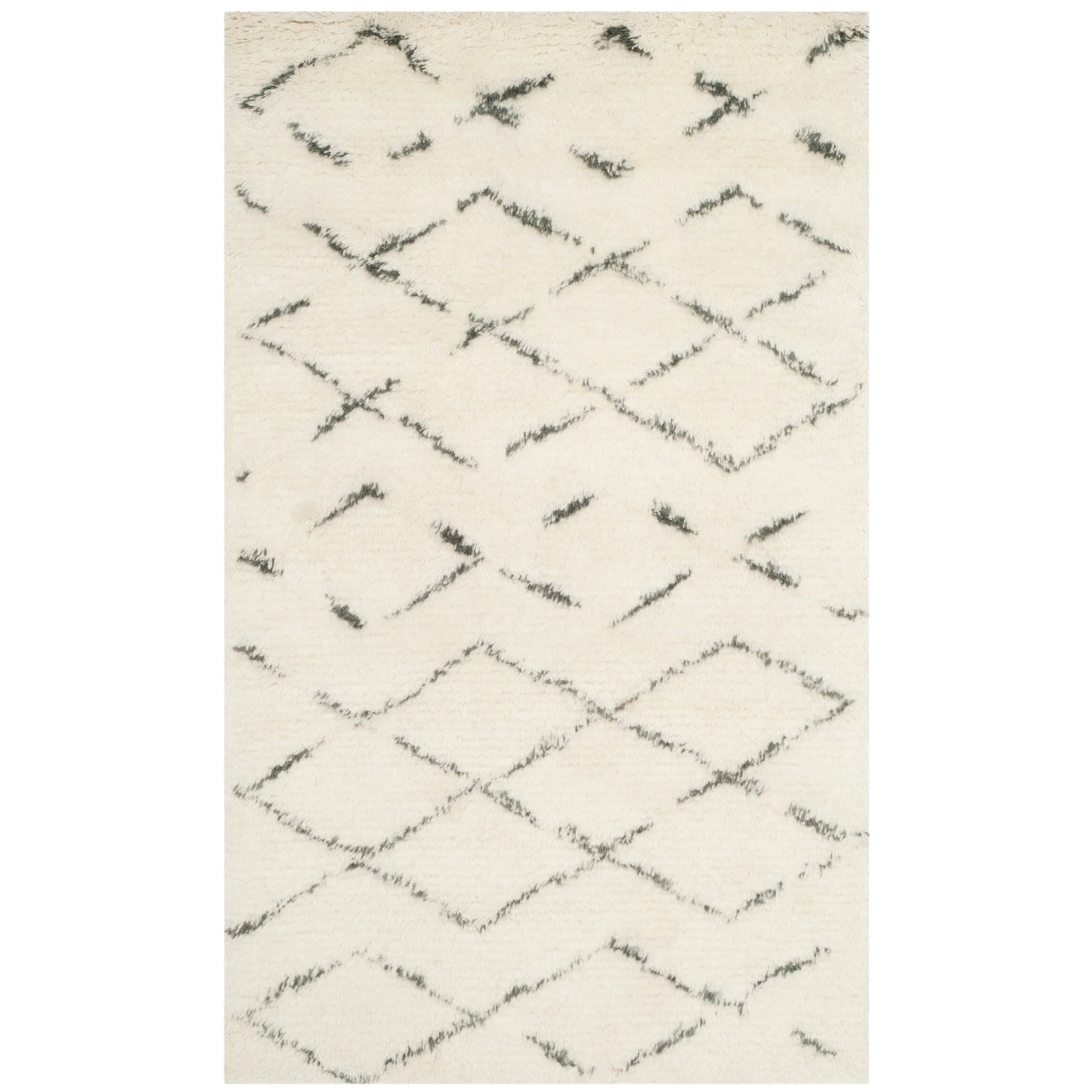 SAFAVIEH Handmade Casablanca Shag Dorette Tribal Wool Rug