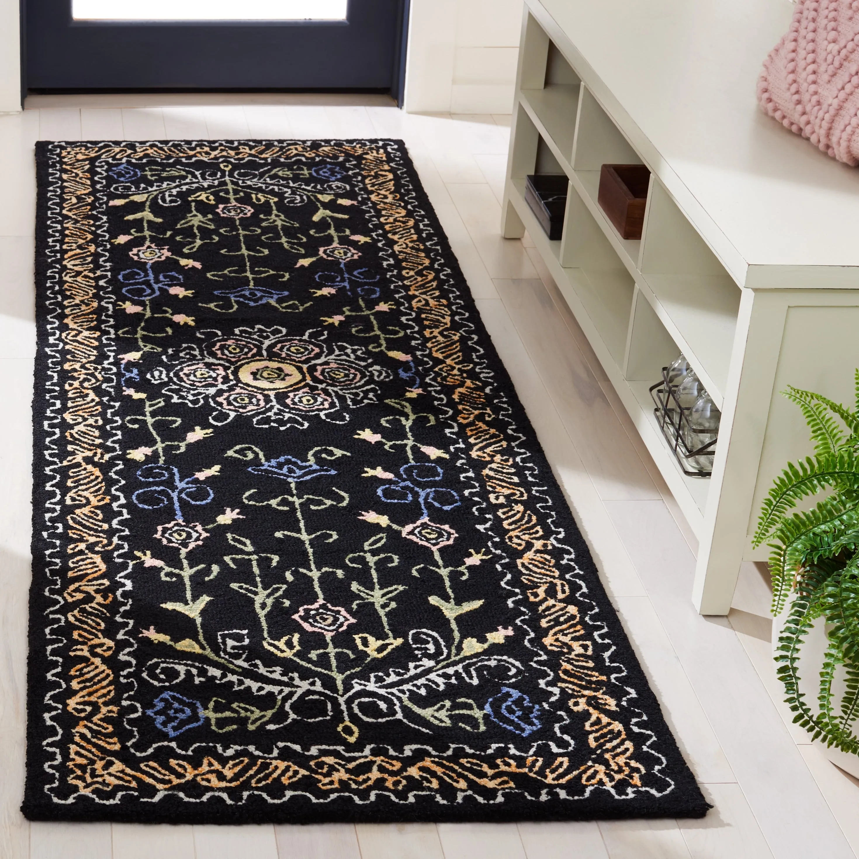 SAFAVIEH Handmade Celedonia Modern Medallion Micro-Loop Wool Area Rug